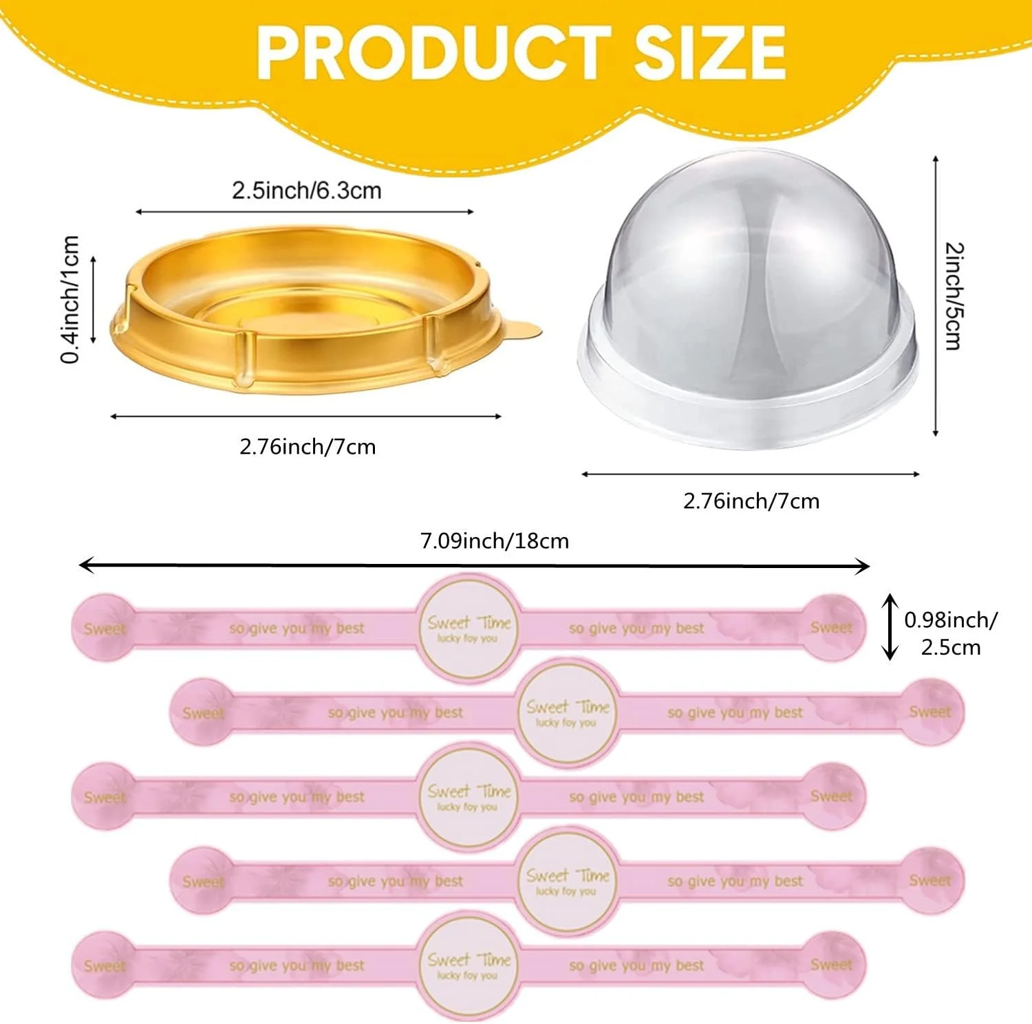 جعبه های مینی کاپ کیک EVCRIERH، 100 عددی، ظروف پلاستیکی شفاف با درب گنبدی و برچسب برای مافین، پنیر، شیرینی - لوازم مهمانی دسر یکبار مصرف (طلایی و مشکی) جعبه های مینی کاپ کیک EVCRIERH، 100 عددی، ظروف پلاستیکی شفاف با درب گنبدی و برچسب برای مافین، پنیر، شیرینی - لوازم مهمانی دسر یکبار مصرف (طلایی و مشکی)