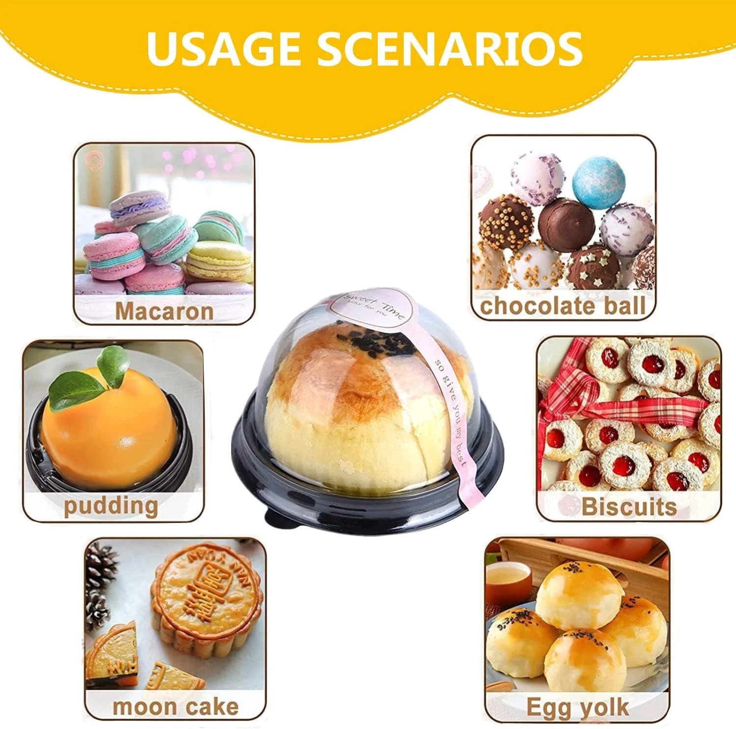 جعبه های مینی کاپ کیک EVCRIERH، 100 عددی، ظروف پلاستیکی شفاف با درب گنبدی و برچسب برای مافین، پنیر، شیرینی - لوازم مهمانی دسر یکبار مصرف (طلایی و مشکی) جعبه های مینی کاپ کیک EVCRIERH، 100 عددی، ظروف پلاستیکی شفاف با درب گنبدی و برچسب برای مافین، پنیر، شیرینی - لوازم مهمانی دسر یکبار مصرف (طلایی و مشکی)