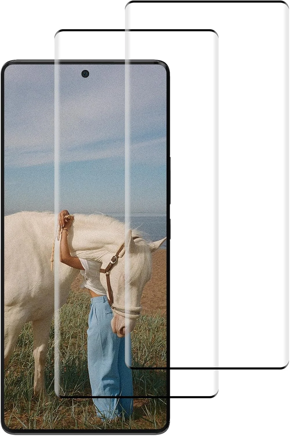 محافظ صفحه نمایش Supershieldz برای گوشی Honor 70 5G، فیلم شیشه ای حرارت دیده، محافظ های پوشش کامل منحنی سه بعدی برای Honor 70، حساس به لمس، ضد خش، بدون حباب، Ultra HD - بسته 2 عددی