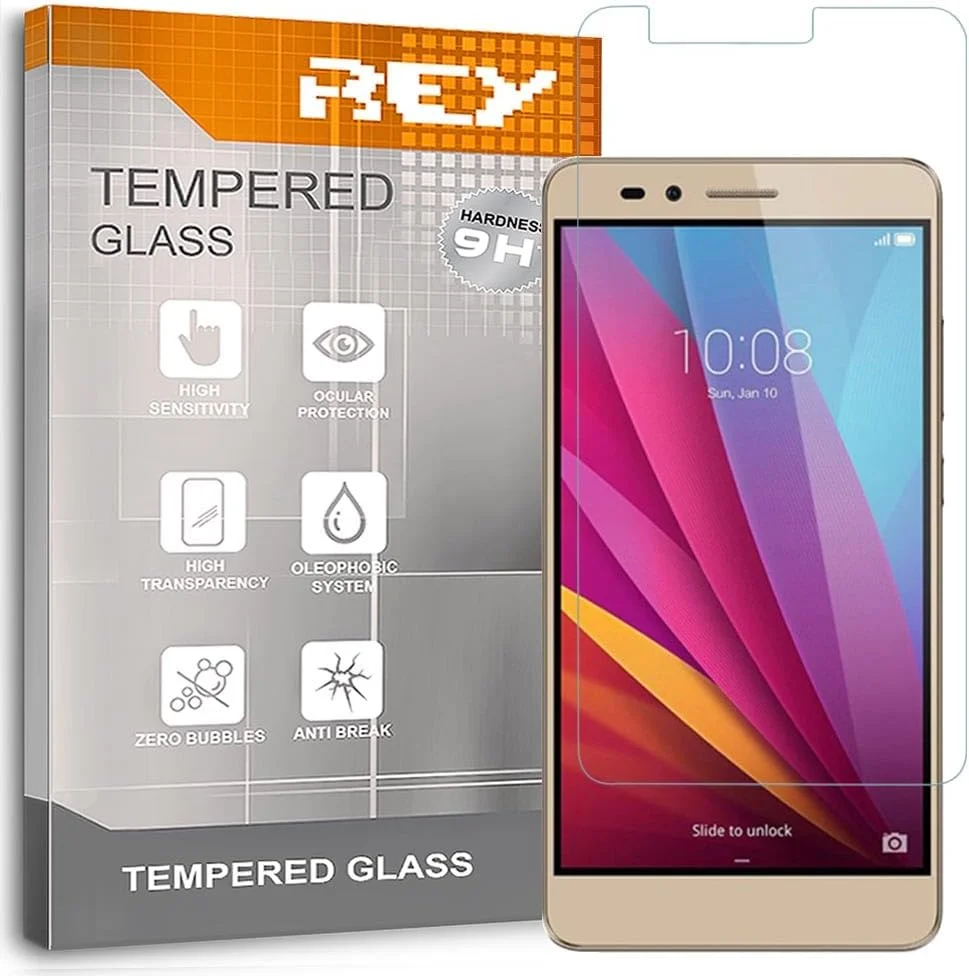 محافظ صفحه نمایش شیشه ای تمپرد REY بسته 2 عددی برای گوشی هواوی Honor 6X، محافظ صفحه نمایش، سختی 9H+، ضد خش و ضد روغن