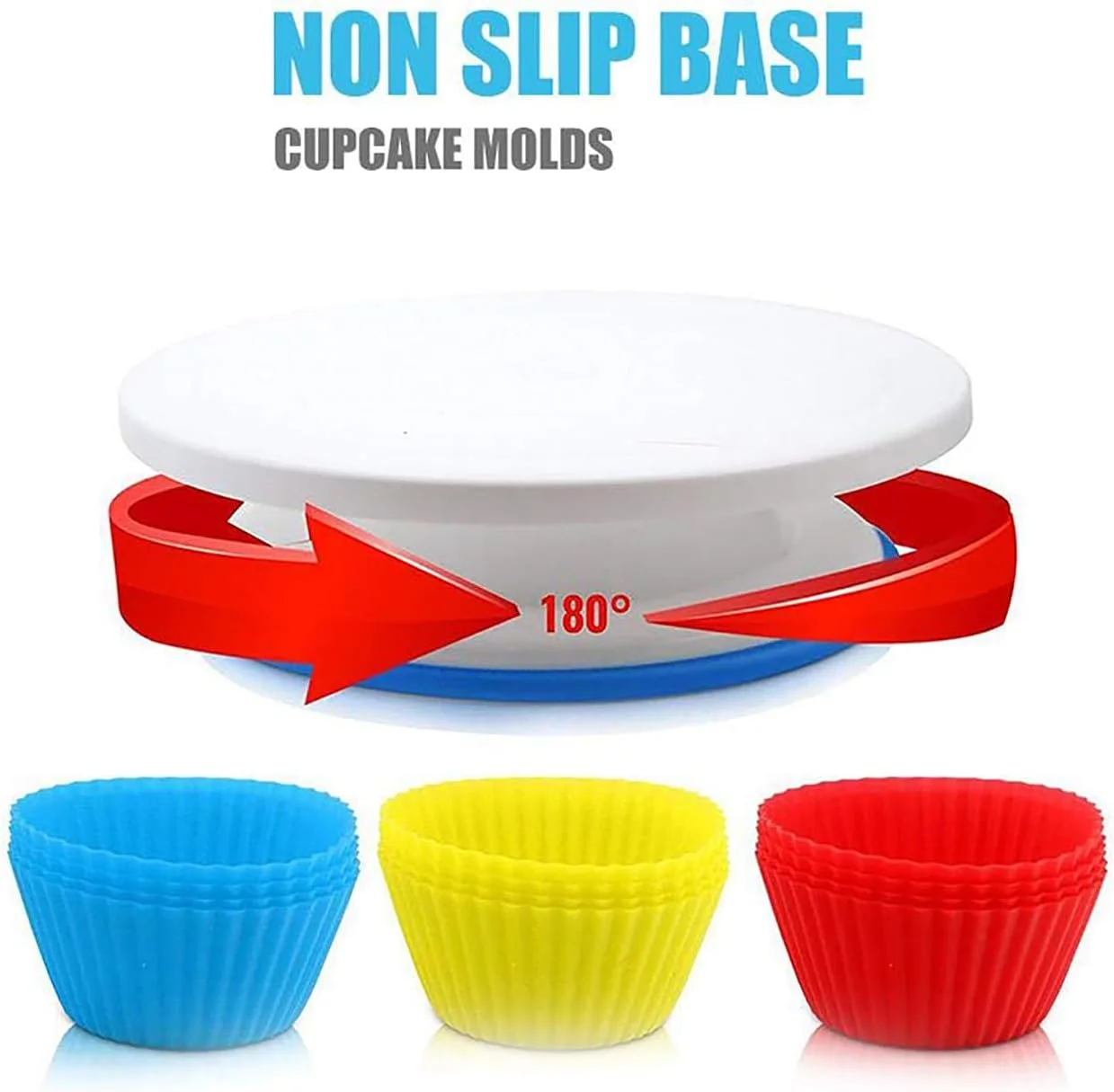 مجموعه 106 تکه لوازم تزئین کیک CakeDecor با صفحه گردان استیل، ابزارهای خامه DIY شامل ماسوره های آیسینگ، کیسه های شیرینی پزی، لیسک ها، کاردک ها، میخ گل و موارد دیگر مجموعه 106 تکه لوازم تزئین کیک CakeDecor با صفحه گردان استیل، ابزارهای خامه DIY شامل ماسوره های آیسینگ، کیسه های شیرینی پزی، لیسک ها، کاردک ها، میخ گل و موارد دیگر