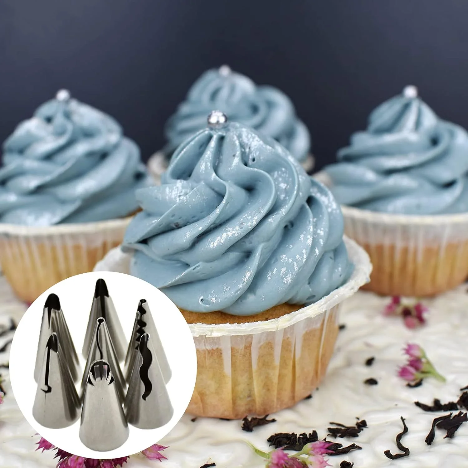 ست قیف و ماسوره روسی، مجموعه لوازم قنادی 129 تکه، کیت نازل های قیف، کیسه قیف سیلیکونی، نوک شیرینی پزی برای تزئین کیک، کاپ کیک، کلوچه، نازل یخ زدن، نازل استیل ضد زنگ، ابزار DIY