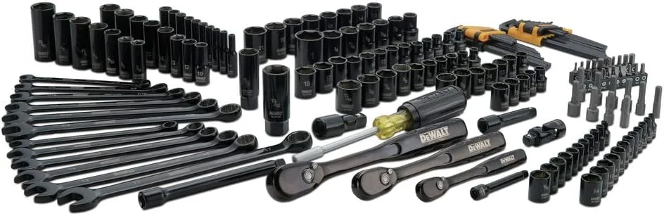 مجموعه آچار بکس مکانیکی دیوالت، پرداخت کروم مشکی، 181 تکه (DWMT81522)