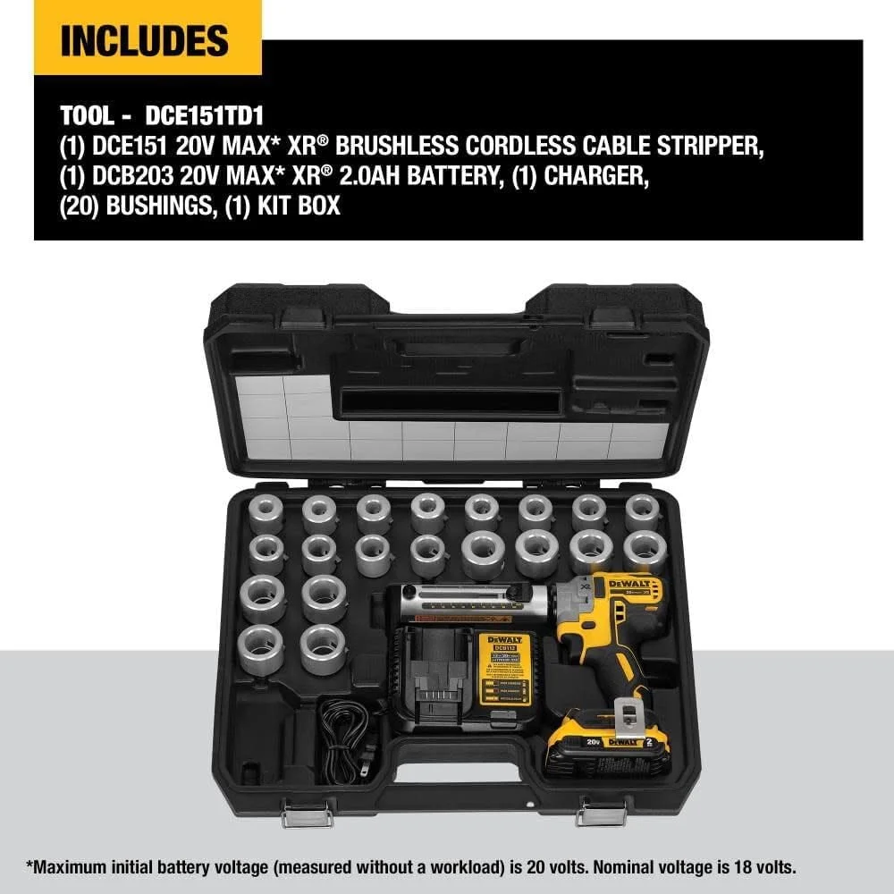 کیت سیم لخت کن شارژی DEWALT DCE151TD1 20V MAX* XR کیت سیم لخت کن شارژی DEWALT DCE151TD1 20V MAX* XR