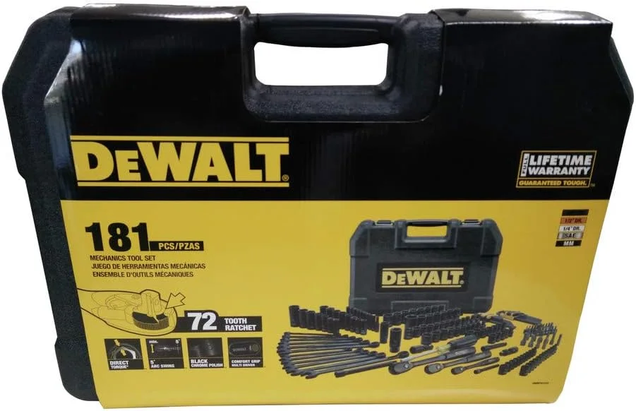 مجموعه آچار بکس مکانیکی دیوالت، پرداخت کروم مشکی، 181 تکه (DWMT81522) مجموعه آچار بکس مکانیکی دیوالت، پرداخت کروم مشکی، 181 تکه (DWMT81522)