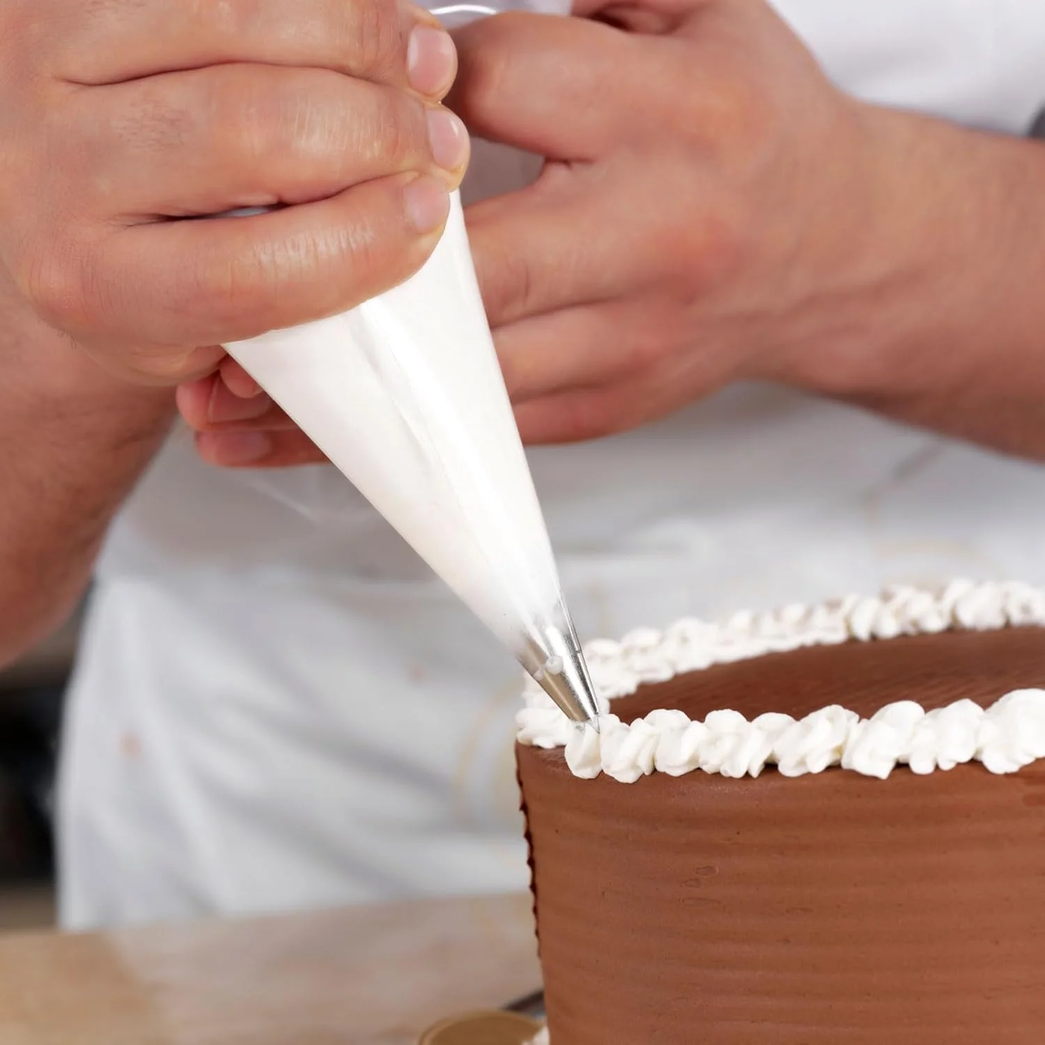 200 عدد کیسه قیف قنادی 47 سانتی متری یکبار مصرف، کیسه های شیرینی پزی ضد ترک، کیسه های پلاستیکی برای تزیین کیک، خامه و تزیین کوکی