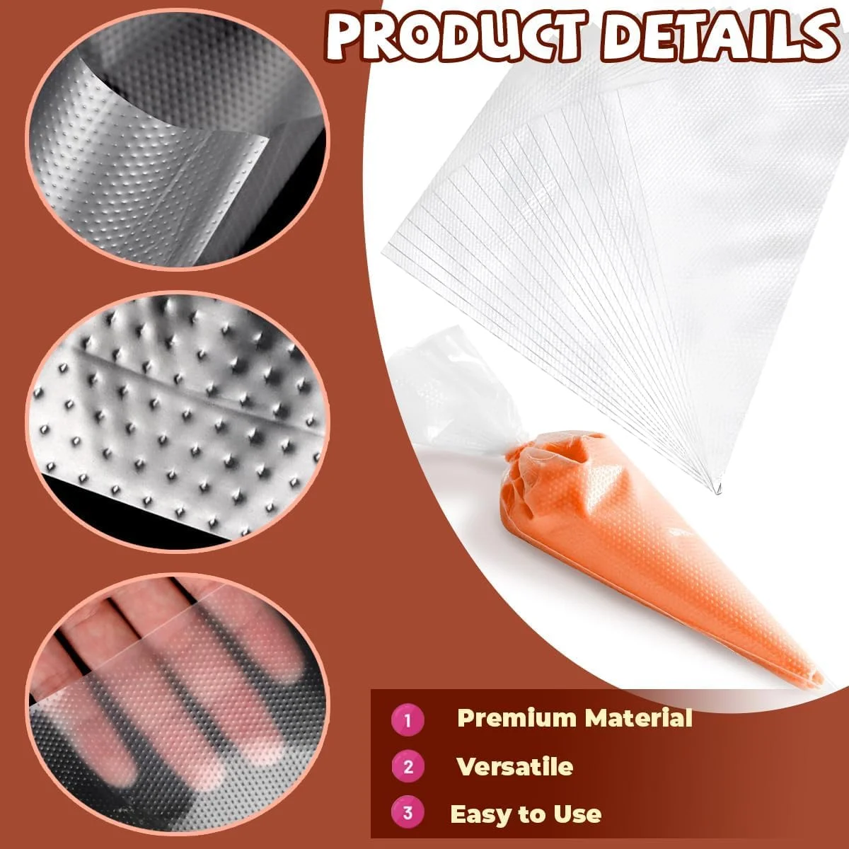 کیسه های قیف یکبار مصرف 12 اینچی DLOnline، 200 عدد، کیسه های قیف برای تزیین کیک، کیسه های شیرینی پزی ضخیم شده، ضد لغزش و ضد ترکیدگی، مناسب برای تمام سایز سری ها و کوپلرها و کیت های لوازم شیرینی پزی کیسه های قیف یکبار مصرف 12 اینچی DLOnline، 200 عدد، کیسه های قیف برای تزیین کیک، کیسه های شیرینی پزی ضخیم شده، ضد لغزش و ضد ترکیدگی، مناسب برای تمام سایز سری ها و کوپلرها و کیت های لوازم شیرینی پزی