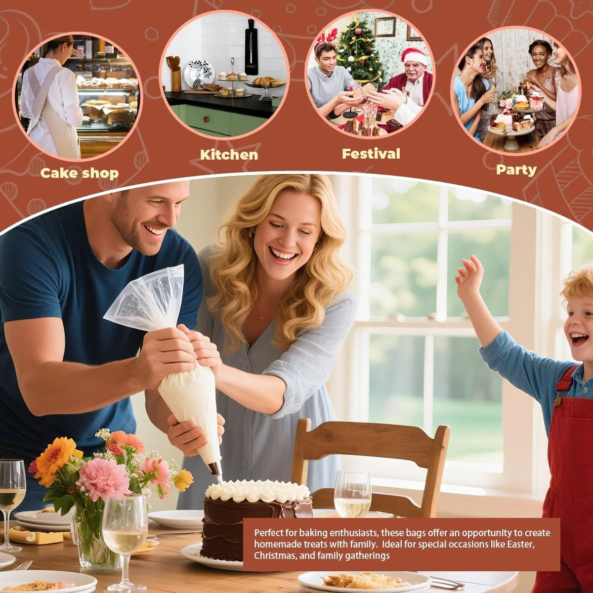 کیسه های قیف یکبار مصرف 12 اینچی DLOnline 200 عددی، کیسه های قیف برای خامه کشی، کیسه های شیرینی پزی ضخیم شده، ضد لغزش و ضد ترکیدگی برای تمام اندازه های نوک، اتصال دهنده ها و کیت های لوازم شیرینی پزی و پخت کلوچه کیسه های قیف یکبار مصرف 12 اینچی DLOnline 200 عددی، کیسه های قیف برای خامه کشی، کیسه های شیرینی پزی ضخیم شده، ضد لغزش و ضد ترکیدگی برای تمام اندازه های نوک، اتصال دهنده ها و کیت های لوازم شیرینی پزی و پخت کلوچه