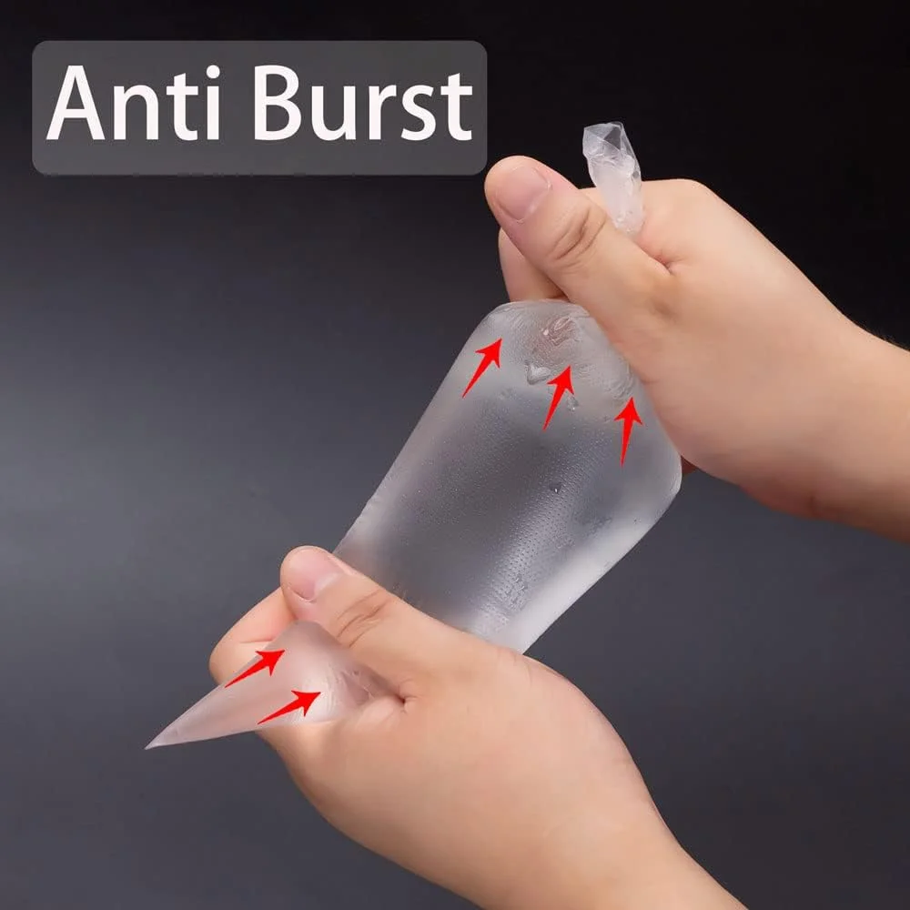 ست کیسه و ماسوره قنادی، 100 عدد کیسه شیرینی پزی 12 اینچی، کیسه های آیسینگ یکبار مصرف برای لوازم کیت تزئین کیک و کلوچه به همراه 1 عدد کیسه قنادی قابل استفاده مجدد، 1 عدد اتصال دهنده، 12 عدد ماسوره فراستینگ، 2 عدد بست کیسه، 3 عدد کاردک کیک