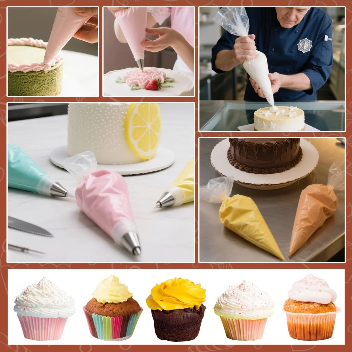 کیسه های قیف یکبار مصرف 12 اینچی DLOnline، 200 عدد، کیسه های قیف برای تزیین کیک، کیسه های شیرینی پزی ضخیم شده، ضد لغزش و ضد ترکیدگی، مناسب برای تمام سایز سری ها و کوپلرها و کیت های لوازم شیرینی پزی کیسه های قیف یکبار مصرف 12 اینچی DLOnline، 200 عدد، کیسه های قیف برای تزیین کیک، کیسه های شیرینی پزی ضخیم شده، ضد لغزش و ضد ترکیدگی، مناسب برای تمام سایز سری ها و کوپلرها و کیت های لوازم شیرینی پزی