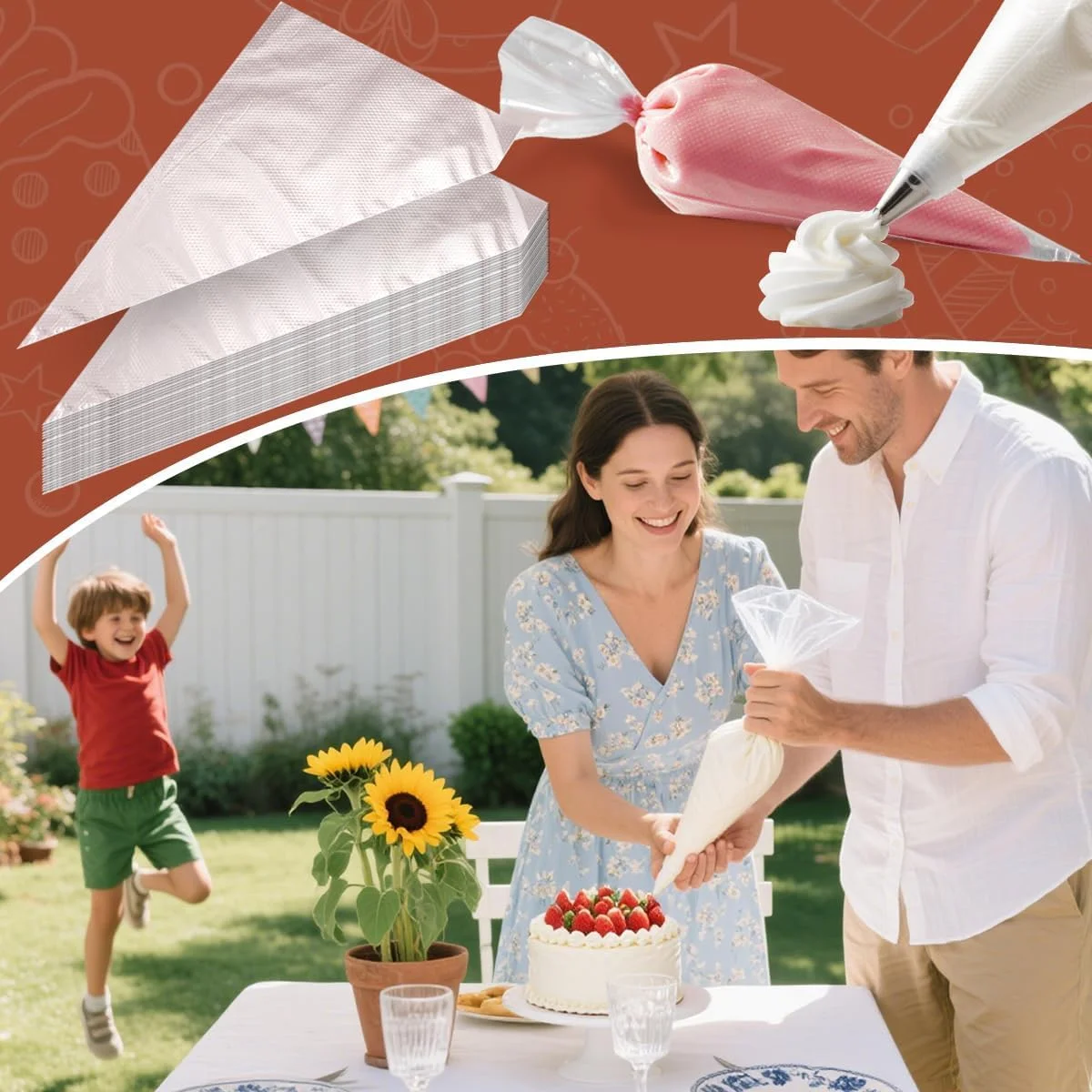 کیسه های قیف یکبار مصرف 12 اینچی DLOnline، 200 عدد، کیسه های قیف برای تزیین کیک، کیسه های شیرینی پزی ضخیم شده، ضد لغزش و ضد ترکیدگی، مناسب برای تمام سایز سری ها و کوپلرها و کیت های لوازم شیرینی پزی کیسه های قیف یکبار مصرف 12 اینچی DLOnline، 200 عدد، کیسه های قیف برای تزیین کیک، کیسه های شیرینی پزی ضخیم شده، ضد لغزش و ضد ترکیدگی، مناسب برای تمام سایز سری ها و کوپلرها و کیت های لوازم شیرینی پزی