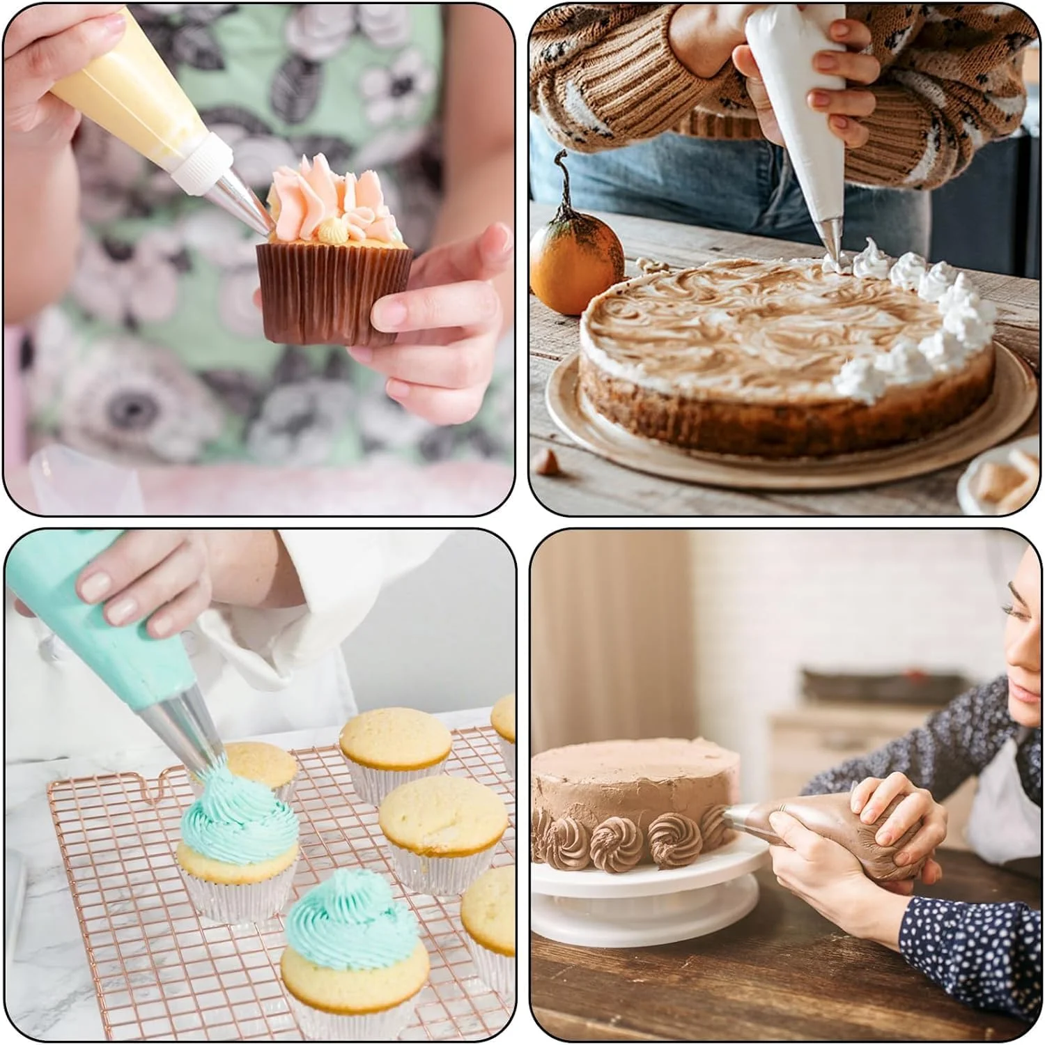 ست 100 عددی کیسه و ماسوره قنادی، کیسه های شیرینی پزی یکبار مصرف، لوازم کیت تزئین کیک، کیسه های آیسینگ یکبار مصرف، 6 ماسوره فراستینگ، 2 کوپلر، 2 بست کیسه، برای تزئین کیک و کلوچه