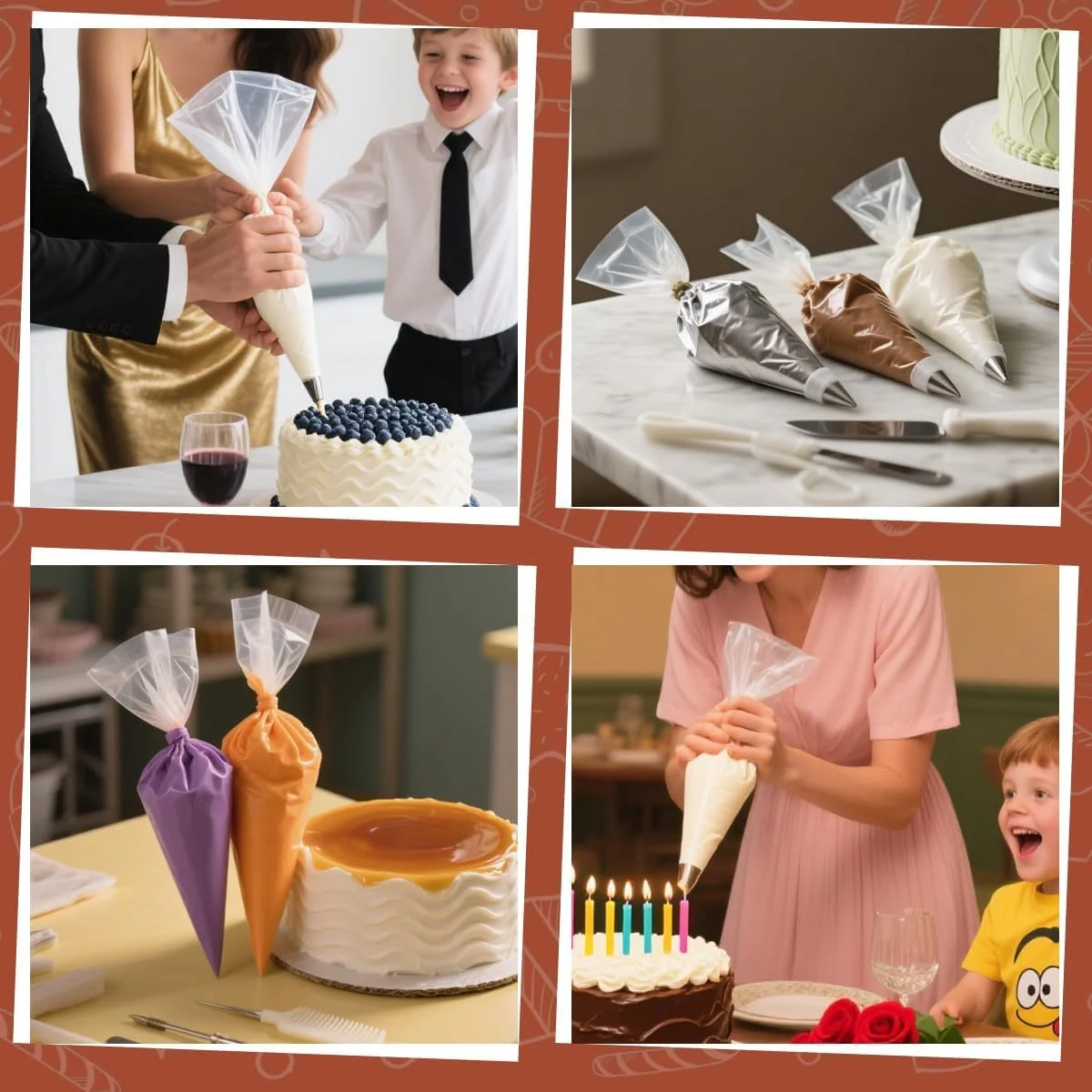 کیسه های قیف یکبار مصرف 12 اینچی DLOnline 200 عددی، کیسه های قیف برای خامه کشی، کیسه های شیرینی پزی ضخیم شده، ضد لغزش و ضد ترکیدگی برای تمام اندازه های نوک، اتصال دهنده ها و کیت های لوازم شیرینی پزی و پخت کلوچه کیسه های قیف یکبار مصرف 12 اینچی DLOnline 200 عددی، کیسه های قیف برای خامه کشی، کیسه های شیرینی پزی ضخیم شده، ضد لغزش و ضد ترکیدگی برای تمام اندازه های نوک، اتصال دهنده ها و کیت های لوازم شیرینی پزی و پخت کلوچه