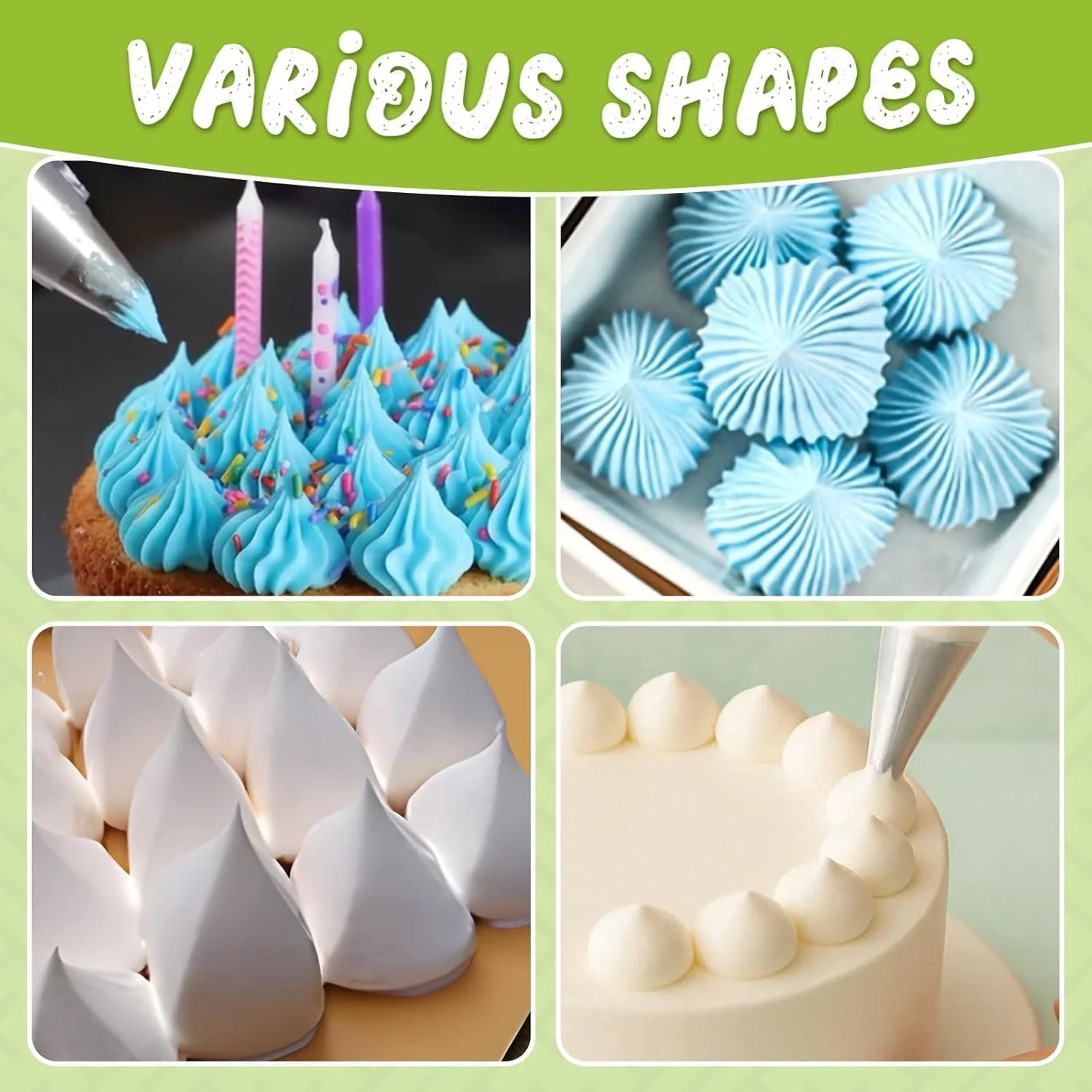 لوازم تزئین کیک بزرگ، مجموعه نوک های خامه برای تزئین کیک، لوازم پخت و پز با قابلیت استفاده مجدد، مجموعه نوک تزئین کیک، ابزار آشپزخانه استیل ضد زنگ برای تزئین کوکی، کیک، کاپ کیک (نوع 4) لوازم تزئین کیک بزرگ، مجموعه نوک های خامه برای تزئین کیک، لوازم پخت و پز با قابلیت استفاده مجدد، مجموعه نوک تزئین کیک، ابزار آشپزخانه استیل ضد زنگ برای تزئین کوکی، کیک، کاپ کیک (نوع 4)