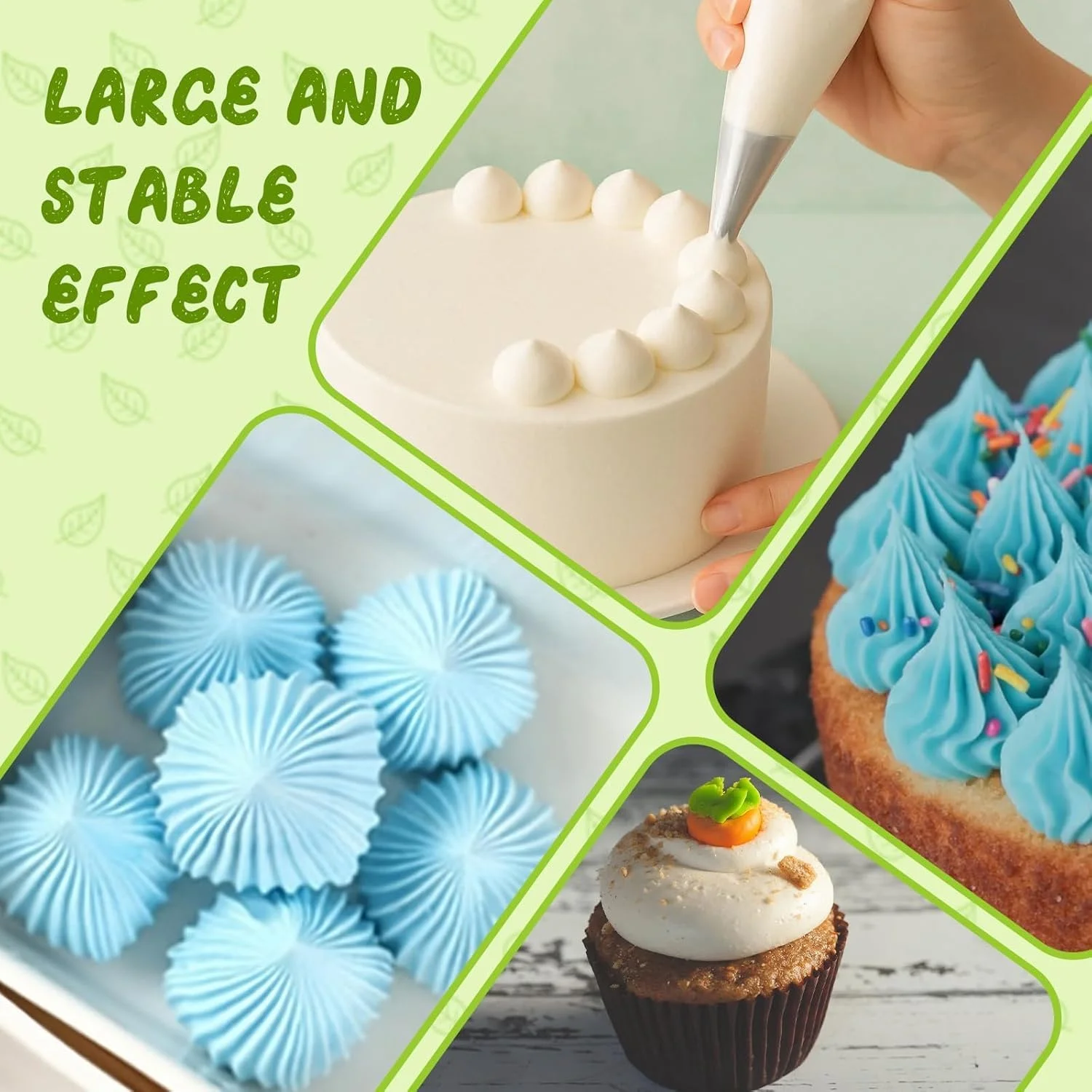 لوازم تزئین کیک بزرگ، مجموعه نوک های خامه برای تزئین کیک، لوازم پخت و پز با قابلیت استفاده مجدد، مجموعه نوک تزئین کیک، ابزار آشپزخانه استیل ضد زنگ برای تزئین کوکی، کیک، کاپ کیک (نوع 4) لوازم تزئین کیک بزرگ، مجموعه نوک های خامه برای تزئین کیک، لوازم پخت و پز با قابلیت استفاده مجدد، مجموعه نوک تزئین کیک، ابزار آشپزخانه استیل ضد زنگ برای تزئین کوکی، کیک، کاپ کیک (نوع 4)