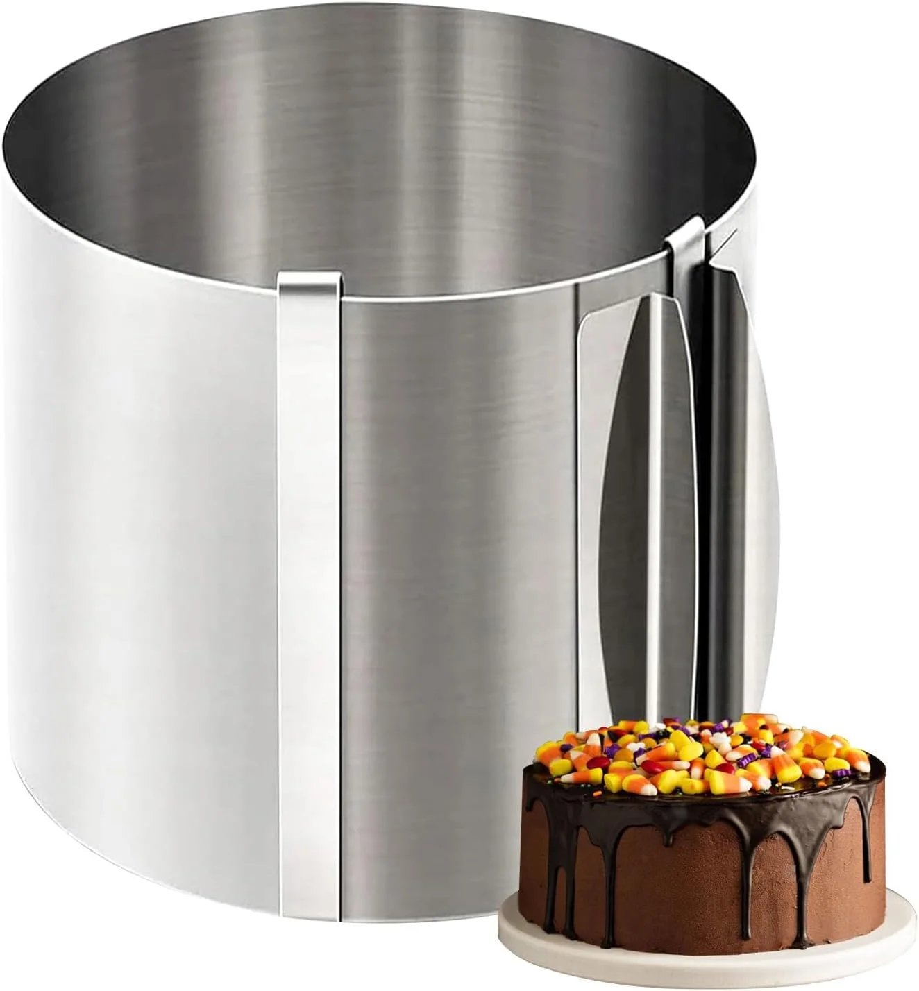 حلقه های کیک برای پخت و پز، قالب کیک گرد به قطر 16-30 سانتی متر، لوازم قاب شیرینی پزی، ابزار تزئین، لوازم جانبی پخت دسر برای تزئین دسرها