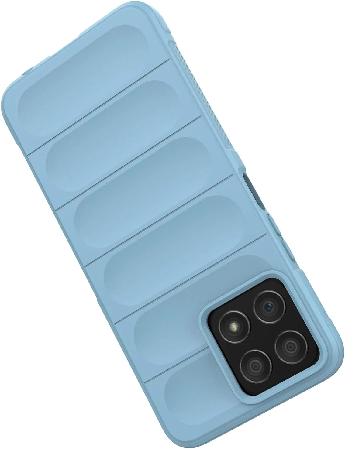 کاور محافظ گوشی GMUJIAO سازگار با Honor X8، ضد لغزش، ضد ضربه، ضد خش، به همراه 2 محافظ صفحه نمایش شیشه ای حرارت دیده - آبی روشن