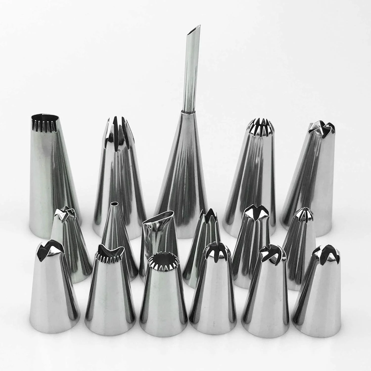 لوازم تزیین کیک، 22 تکه ابزار پخت استیل ضد زنگ شامل قیف های ماسوره و کیسه های شیرینی پزی به همراه برس تمیز کننده لوازم تزیین کیک، 22 تکه ابزار پخت استیل ضد زنگ شامل قیف های ماسوره و کیسه های شیرینی پزی به همراه برس تمیز کننده