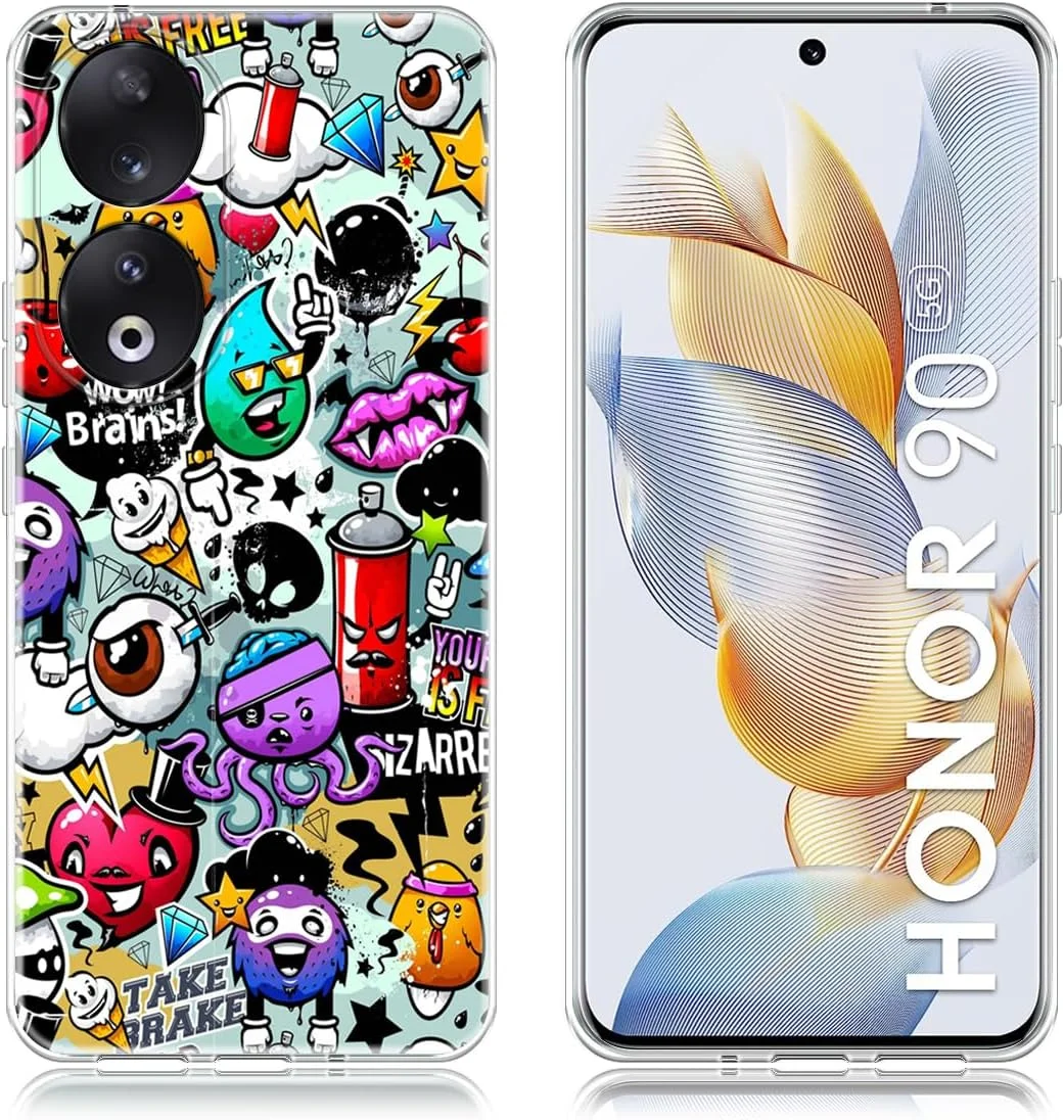 قاب محافظ گوشی آنر 90، قاب محافظ نرم TPU رنگی، ضد خش، ضد ضربه، مقاوم در برابر اثر انگشت، قاب انعطاف پذیر ضد سقوط برای آنر 90 5G