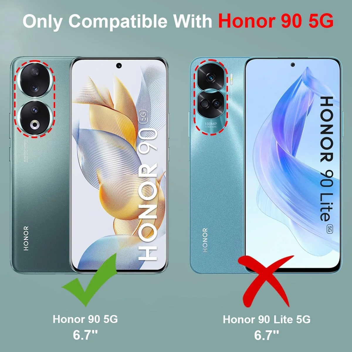 قاب محافظ گوشی آنر 90، قاب محافظ نرم TPU رنگی، ضد خش، ضد ضربه، مقاوم در برابر اثر انگشت، قاب انعطاف پذیر ضد سقوط برای آنر 90 5G