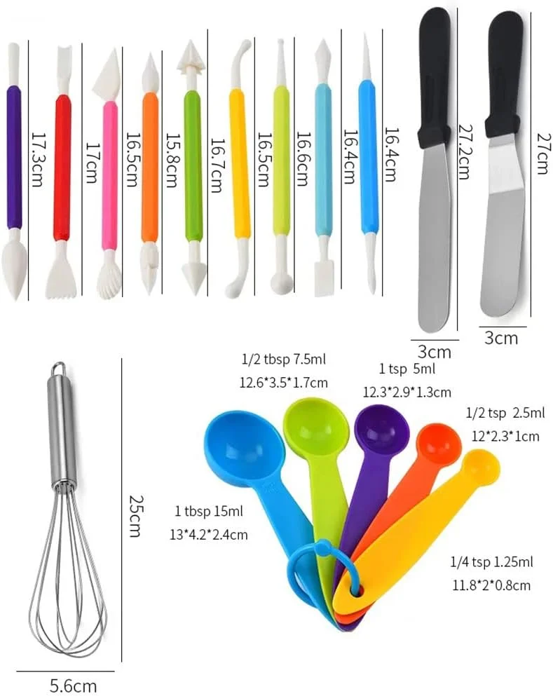 کیت ابزار تزئین کیک DUUKOA شامل نازل های استیل، قالب شکلات و لوازم پخت و پز، ابزار مجسمه سازی کیک کیت ابزار تزئین کیک DUUKOA شامل نازل های استیل، قالب شکلات و لوازم پخت و پز، ابزار مجسمه سازی کیک