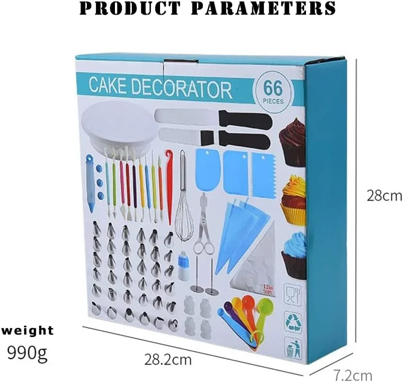 کیت ابزار تزئین کیک DUUKOA شامل نازل های استیل، قالب شکلات و لوازم پخت و پز، ابزار مجسمه سازی کیک کیت ابزار تزئین کیک DUUKOA شامل نازل های استیل، قالب شکلات و لوازم پخت و پز، ابزار مجسمه سازی کیک