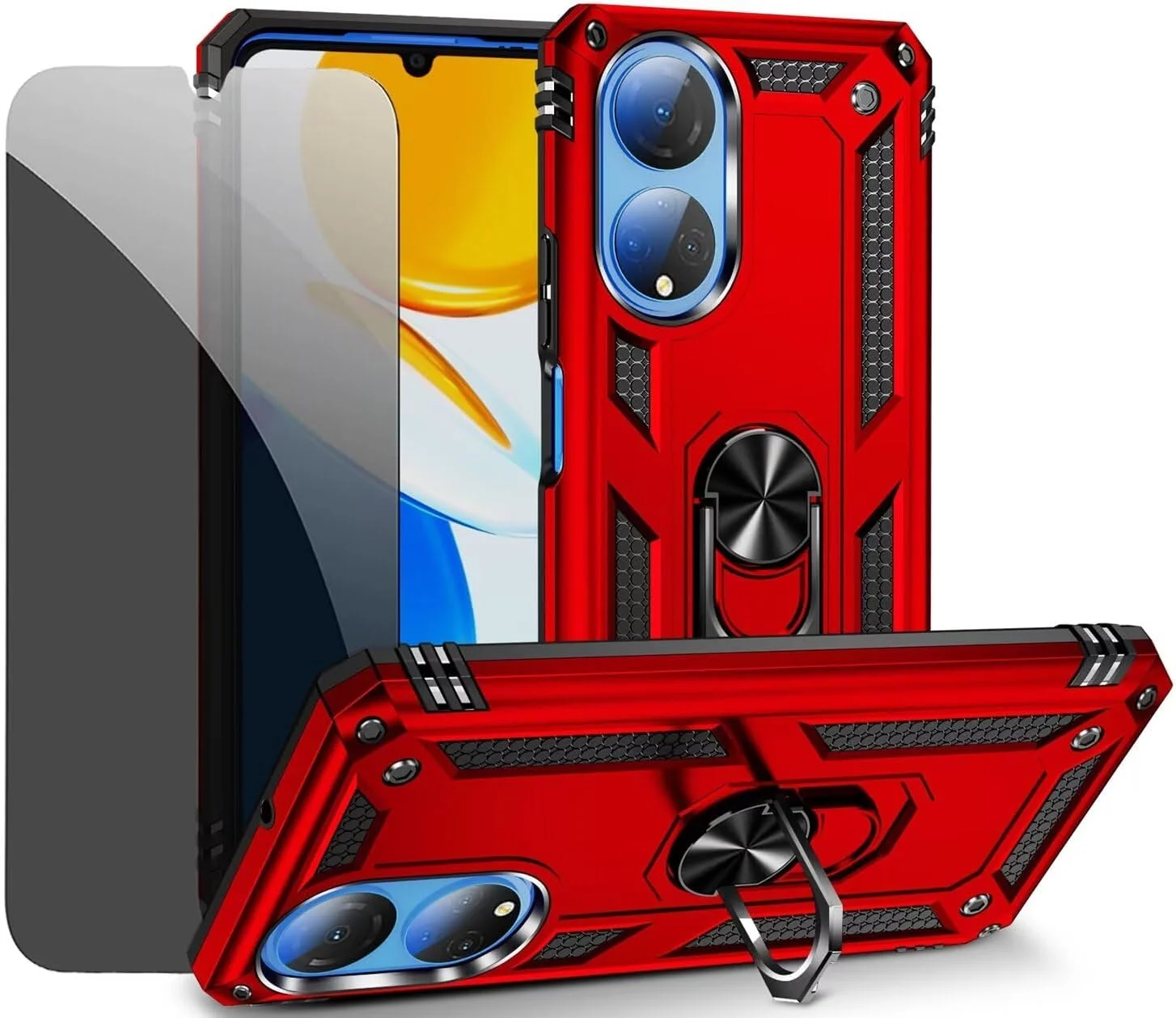 کاور CLYDITE برای گوشی آنر X7، قاب قرمز رنگ به همراه محافظ صفحه نمایش شیشه ای حرارت دیده کاور CLYDITE برای گوشی آنر X7، قاب قرمز رنگ به همراه محافظ صفحه نمایش شیشه ای حرارت دیده