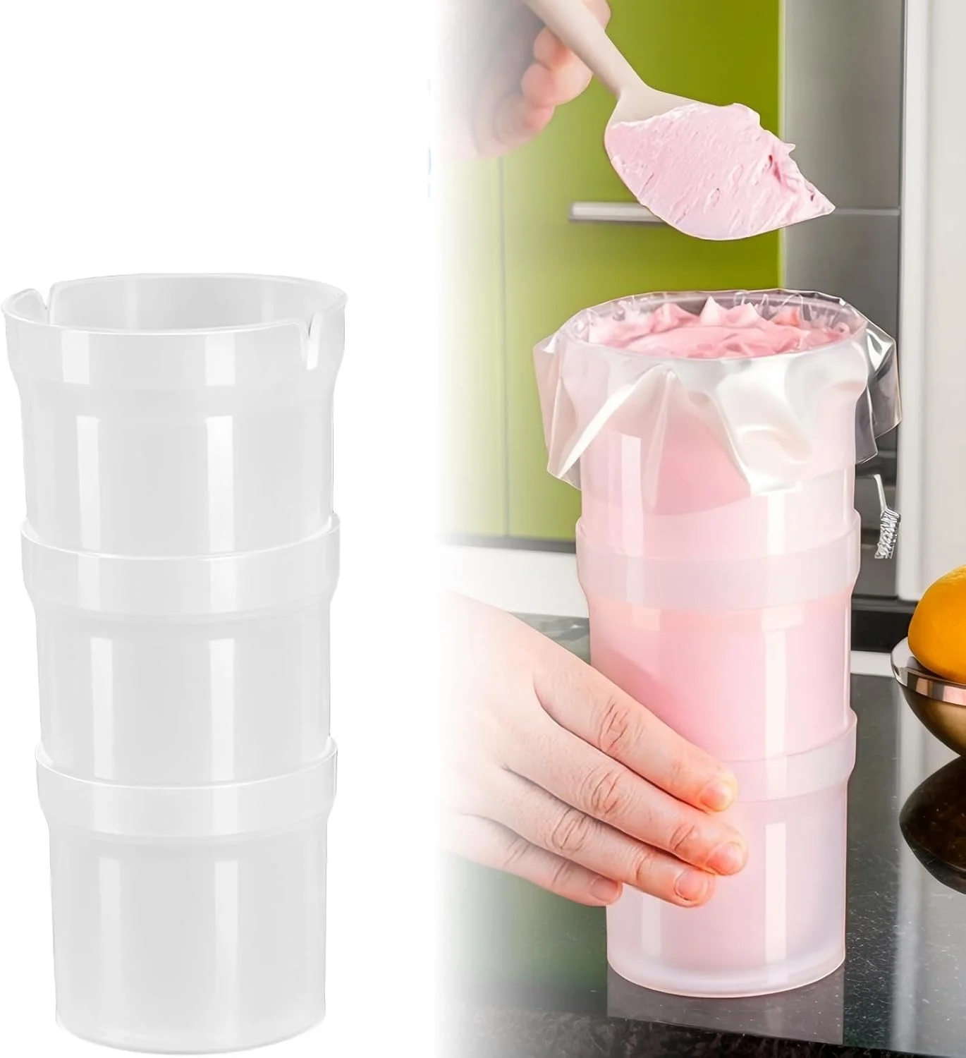 پایه نگهدارنده کیسه قیف شیرینی پزی، ابزار تزئین کیک برای آیسینگ، فراستینگ، کیسه های پر کردن خامه، سازمان دهنده قفسه کیسه قیف شفاف قابل استفاده مجدد برای شیرینی پزی و پخت پایه نگهدارنده کیسه قیف شیرینی پزی، ابزار تزئین کیک برای آیسینگ، فراستینگ، کیسه های پر کردن خامه، سازمان دهنده قفسه کیسه قیف شفاف قابل استفاده مجدد برای شیرینی پزی و پخت