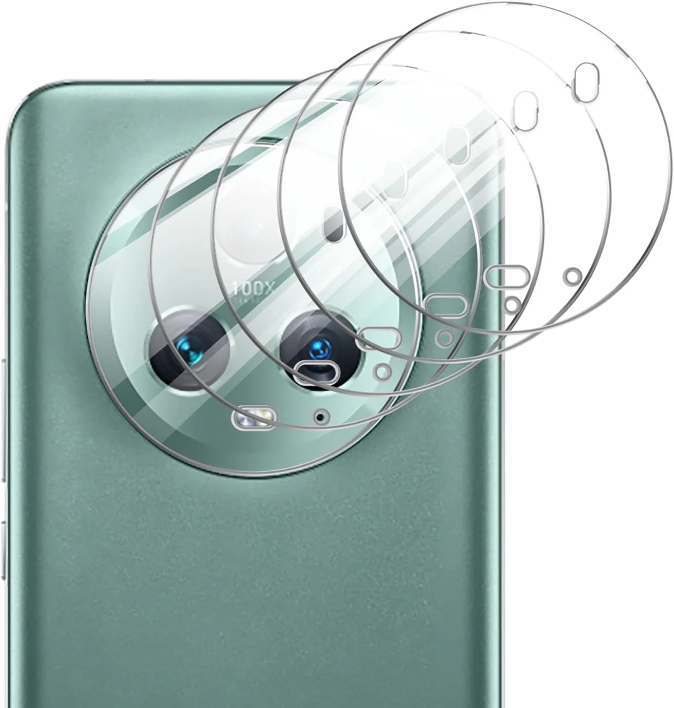 محافظ لنز دوربین سوپر اسلیم GIOPUEY (چهار عددی) سازگار با گوشی آنر مجیک 5 پرو، شیشه حرارت دیده HD مقاوم در برابر خط و خش، محافظت از دوربین گوشی آنر مجیک 5 پرو