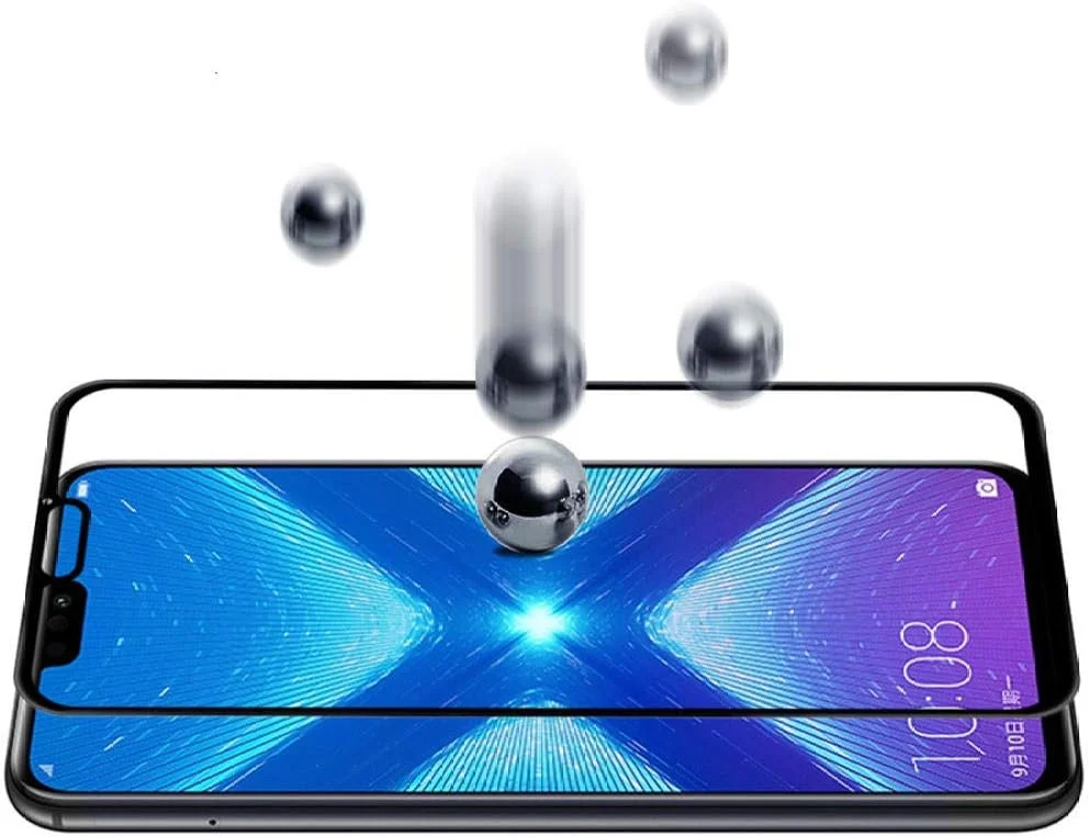 بسته 3 عددی محافظ شیشه ای MIBQM برای محافظ صفحه نمایش Huawei Honor 8x، محافظ صفحه نمایش شیشه ای حرارتی پوشش کامل برای Huawei Honor 8x 8 X X8