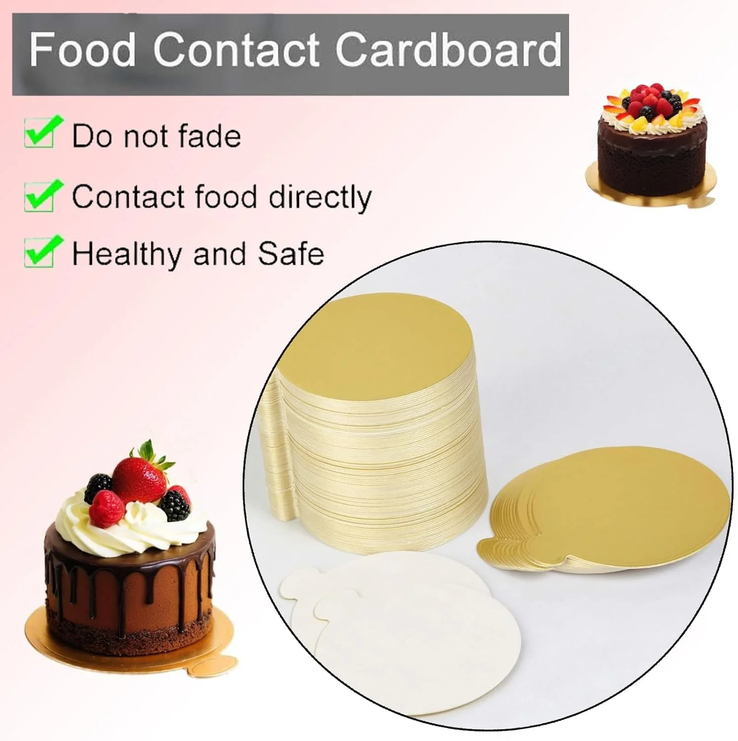 100 عدد تخته کیک مینی طلایی 9 سانتی متری، پایه عالی برای موس و کاپ کیک، روکش براق و زیبا برای تزئین شیرینی، لوازم پخت شیک برای استفاده خانگی و حرفه ای 100 عدد تخته کیک مینی طلایی 9 سانتی متری، پایه عالی برای موس و کاپ کیک، روکش براق و زیبا برای تزئین شیرینی، لوازم پخت شیک برای استفاده خانگی و حرفه ای