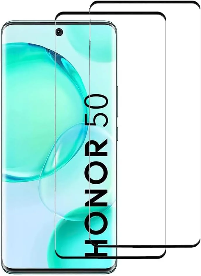 محافظ صفحه نمایش شیشه ای حرارت دیده 24/7 Oliver Twin Pack Honor 50 [سختی 9H] [بدون حباب] [سازگار با قاب]