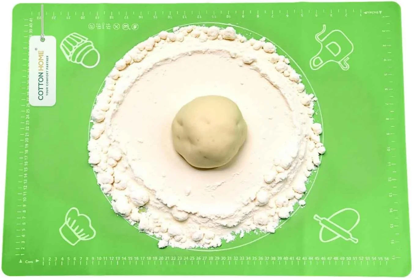 حصیر سیلیکونی پخت پنبه هوم برای ورز دادن خمیر شیرینی با اندازه گیری، آستر مقاوم در برابر حرارت، زیر بشقابی، تخته شیرینی پزی غیر چسبنده و ضد لغزش، لوازم پخت برای پخت پیتزا و کیک 60x40 سانتی متر سبز حصیر سیلیکونی پخت پنبه هوم برای ورز دادن خمیر شیرینی با اندازه گیری، آستر مقاوم در برابر حرارت، زیر بشقابی، تخته شیرینی پزی غیر چسبنده و ضد لغزش، لوازم پخت برای پخت پیتزا و کیک 60x40 سانتی متر سبز