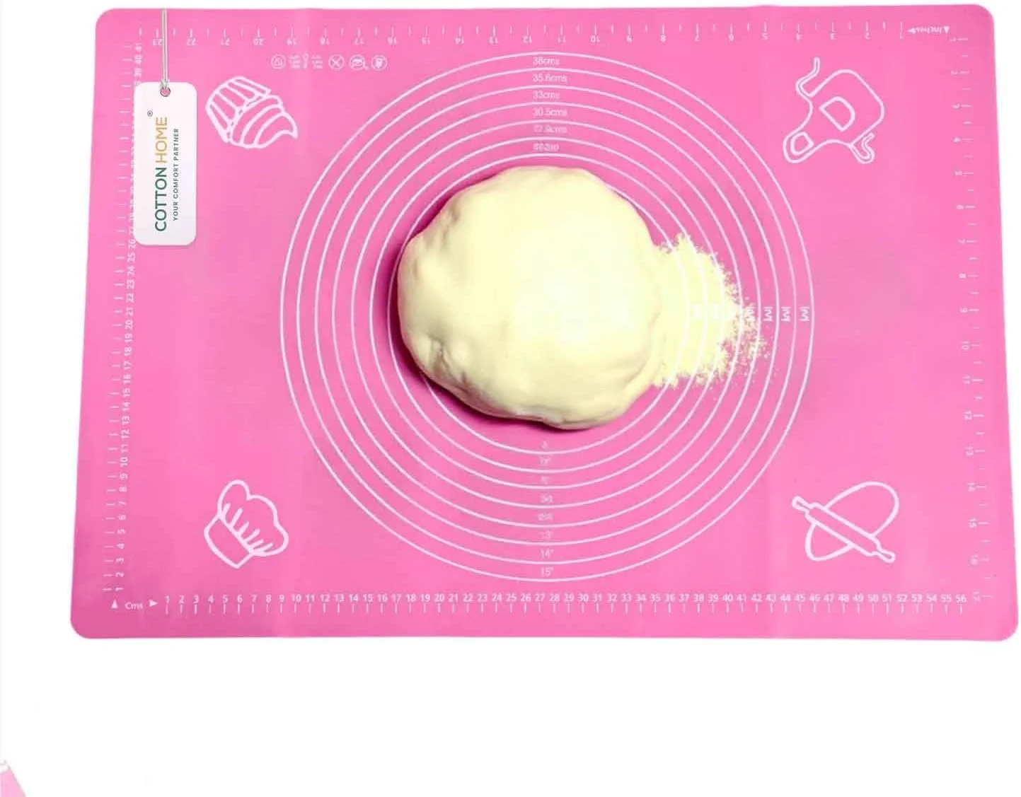 حصیر سیلیکونی پخت پنبه هوم برای ورز دادن خمیر شیرینی با اندازه گیری، زیرانداز مقاوم در برابر حرارت، پد زیر بشقابی، تخته شیرینی پزی نچسب و ضد لغزش، لوازم پخت برای پخت پیتزا و کیک 60x40 سانتی متر صورتی حصیر سیلیکونی پخت پنبه هوم برای ورز دادن خمیر شیرینی با اندازه گیری، زیرانداز مقاوم در برابر حرارت، پد زیر بشقابی، تخته شیرینی پزی نچسب و ضد لغزش، لوازم پخت برای پخت پیتزا و کیک 60x40 سانتی متر صورتی