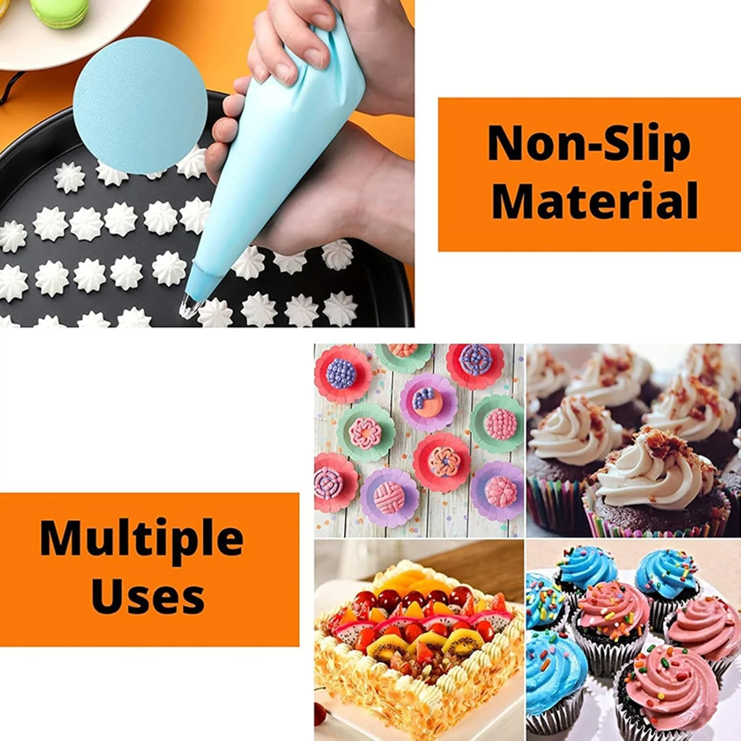 مجموعه 72 عددی کیسه و سری قیف چوچای، کیت لوازم تزئین کیک برای پخت با سری های ماسوره استیل، کیسه های قیف یکبار مصرف، کیسه های شیرینی پزی سیلیکونی قابل استفاده مجدد، کاردک کیک مجموعه 72 عددی کیسه و سری قیف چوچای، کیت لوازم تزئین کیک برای پخت با سری های ماسوره استیل، کیسه های قیف یکبار مصرف، کیسه های شیرینی پزی سیلیکونی قابل استفاده مجدد، کاردک کیک