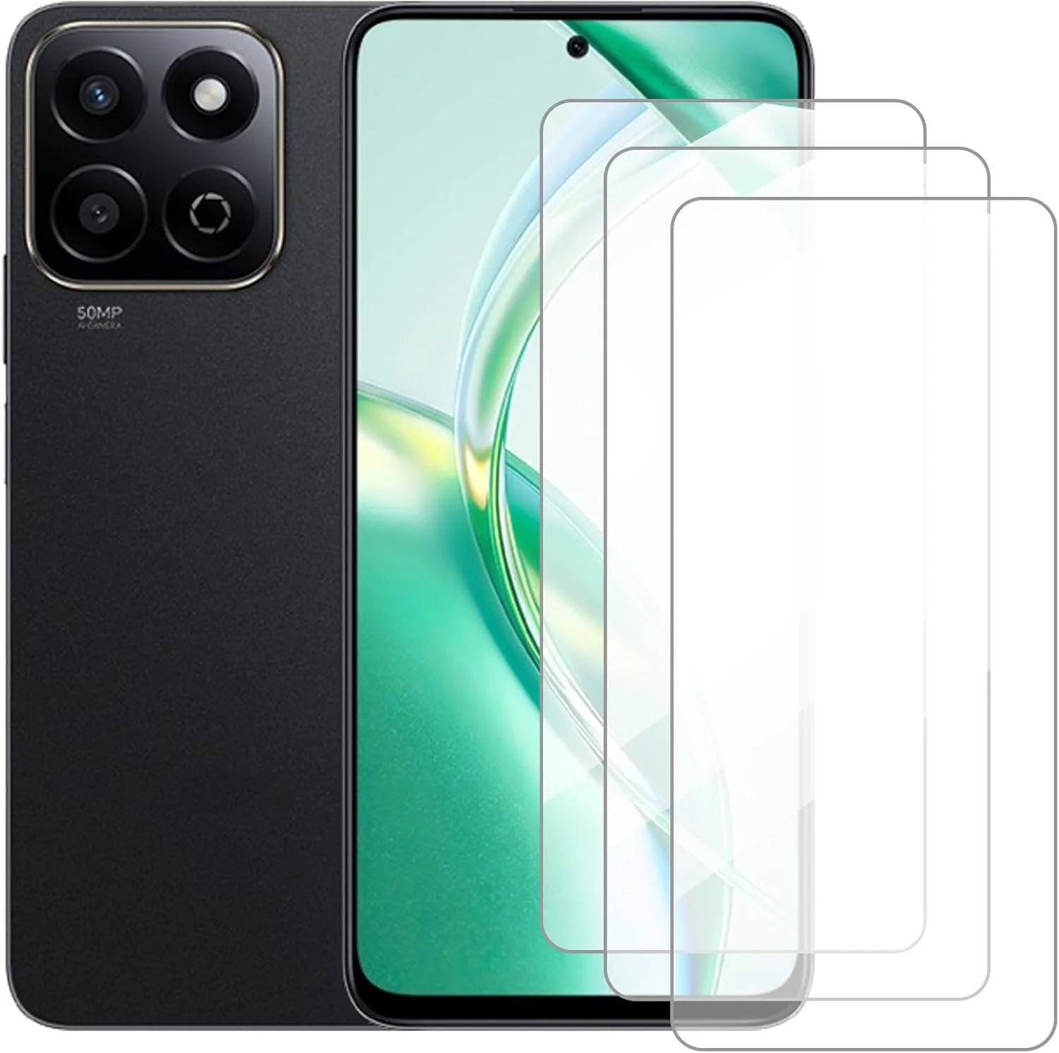 محافظ صفحه نمایش دامولون سازگار با آنر 200 اسمارت (6.8 اینچ) [بسته 3 عددی] محافظ صفحه نمایش شیشه ای حرارت دیده مناسب برای هواوی آنر 200 اسمارت