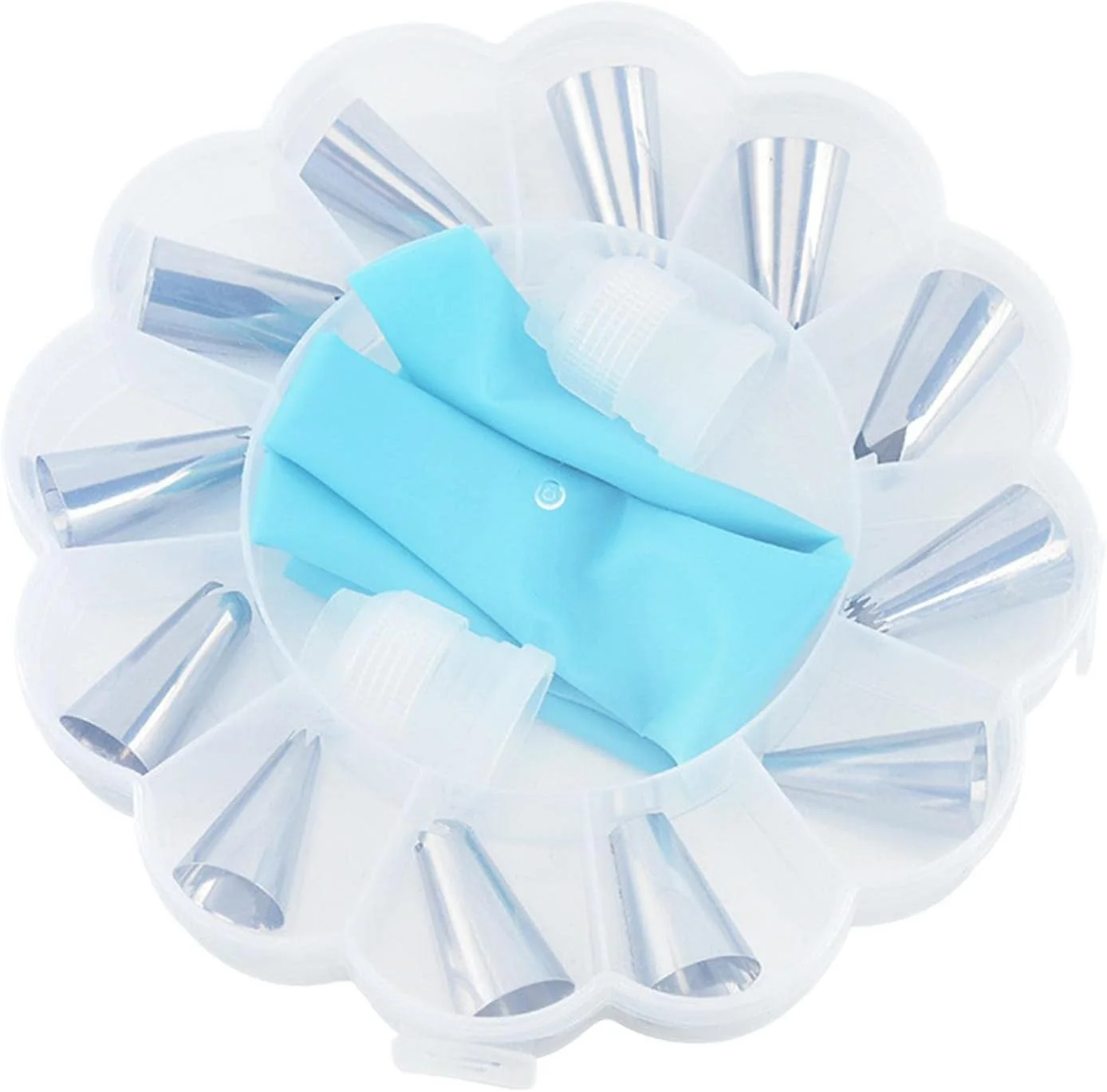 کیت نوک های ماسوره کیک | نوک های آیسینگ برای کیک - کیسه شیرینی پزی، 2 عدد اتصال دهنده، ابزار تزئین کیک برای تزئین کوکی های کاپ کیک، لوازم پخت کیت نوک های ماسوره کیک | نوک های آیسینگ برای کیک - کیسه شیرینی پزی، 2 عدد اتصال دهنده، ابزار تزئین کیک برای تزئین کوکی های کاپ کیک، لوازم پخت