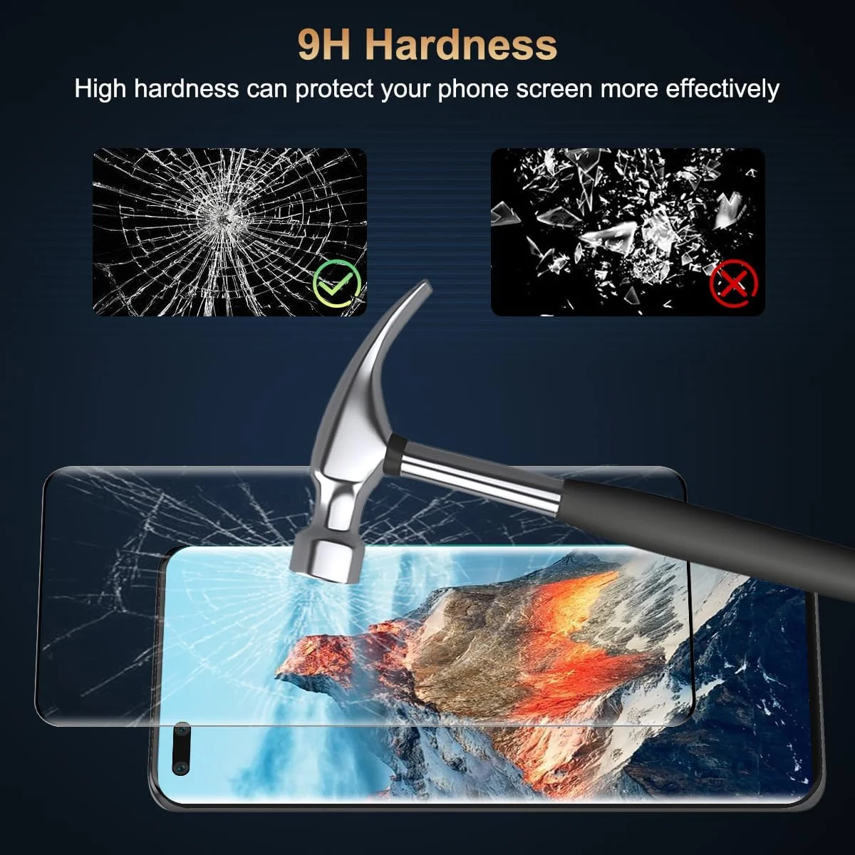 محافظ صفحه نمایش Supershieldz برای گوشی Honor Magic 4 Pro 5G، فیلم شیشه ای حرارت دیده، محافظ های منحنی پوشش کامل برای Honor Magic 4 Pro، حساس به لمس، ضد خش، بدون حباب، Ultra HD - بسته 2 عددی