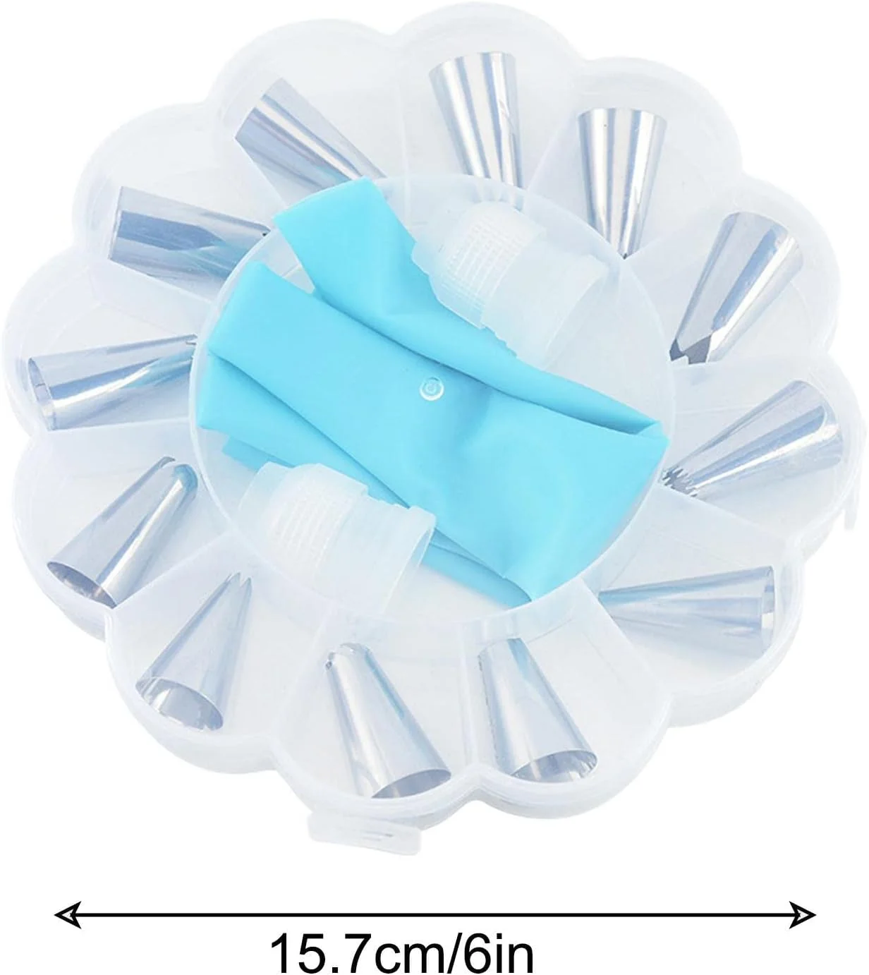 کیت نوک های ماسوره کیک | نوک های آیسینگ برای کیک - کیسه شیرینی پزی، 2 عدد اتصال دهنده، ابزار تزئین کیک برای تزئین کوکی های کاپ کیک، لوازم پخت کیت نوک های ماسوره کیک | نوک های آیسینگ برای کیک - کیسه شیرینی پزی، 2 عدد اتصال دهنده، ابزار تزئین کیک برای تزئین کوکی های کاپ کیک، لوازم پخت