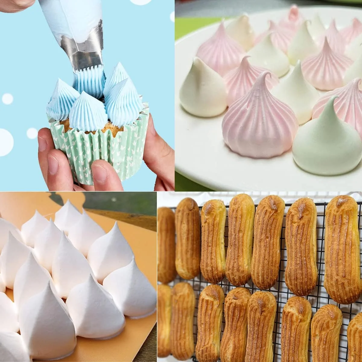 مجموعه بزرگ نوک های ماسوره خامه کشی و تزئین کیک Bmaacye با نوک های شیرینی پزی ستاره ای، گرد و مربعی برای تزئین کیک، کاپ کیک، کلوچه، نان خامه ای و چورو مجموعه بزرگ نوک های ماسوره خامه کشی و تزئین کیک Bmaacye با نوک های شیرینی پزی ستاره ای، گرد و مربعی برای تزئین کیک، کاپ کیک، کلوچه، نان خامه ای و چورو