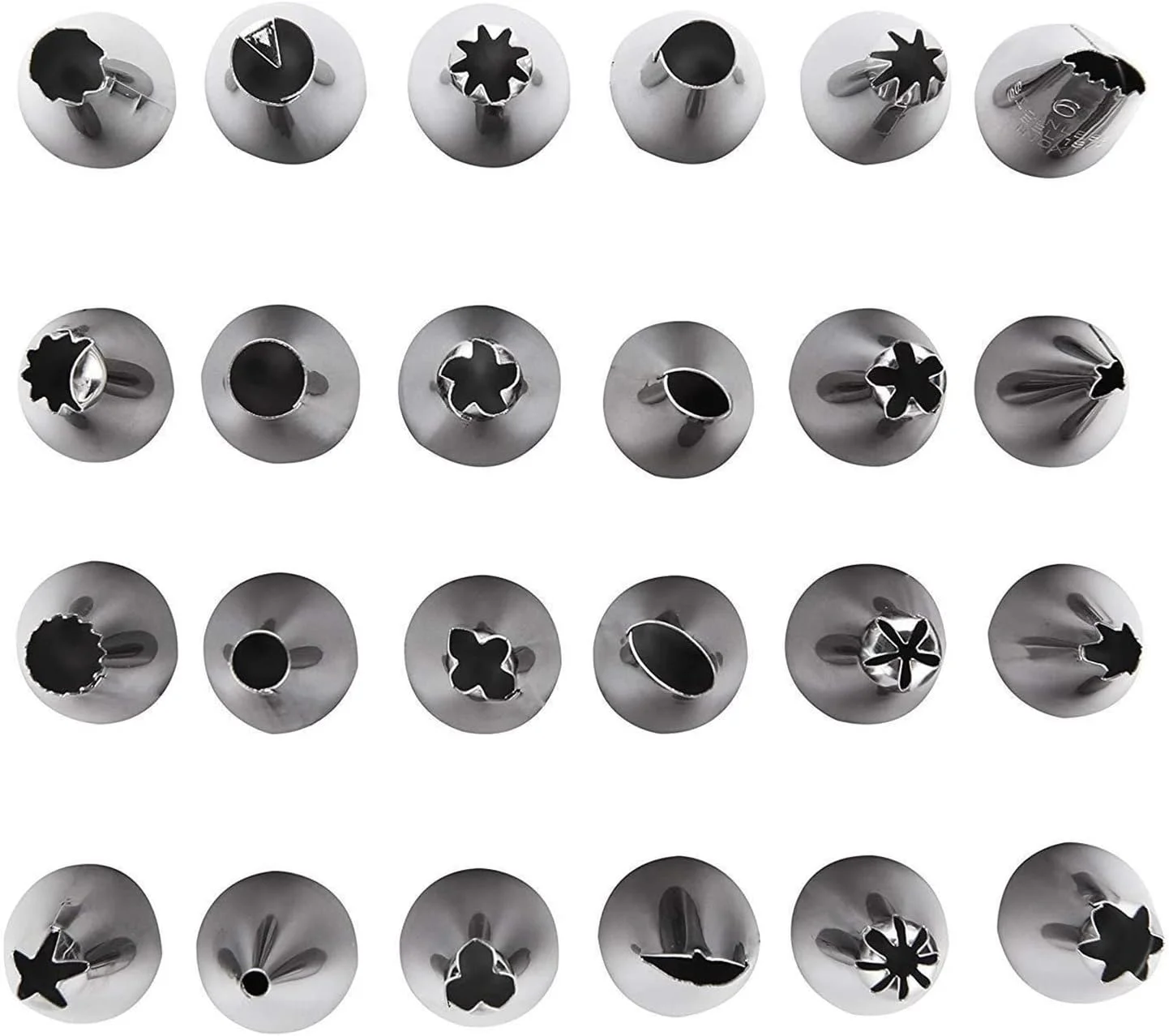 مجموعه 27 عددی قیف و ماسوره تزئین کیک Athu - کیسه های خامه با 24 ماسوره استیل و کیسه های شیرینی پزی قابل استفاده مجدد - کیت لوازم تزئین کیک