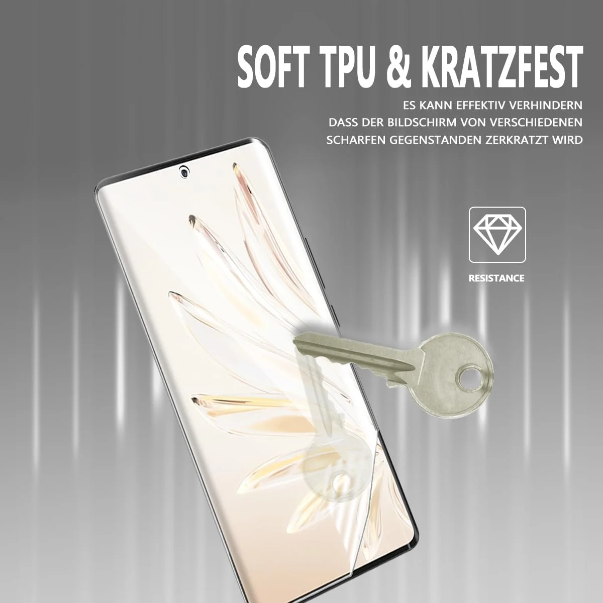 محافظ صفحه نمایش TPU Phlleyaa برای گوشی Honor 70، 2 عدد فیلم TPU و 2 عدد محافظ شیشه ای دوربین، نصب آسان، ضد خش و بدون حباب، شیشه حرارت دیده برای Honor 70