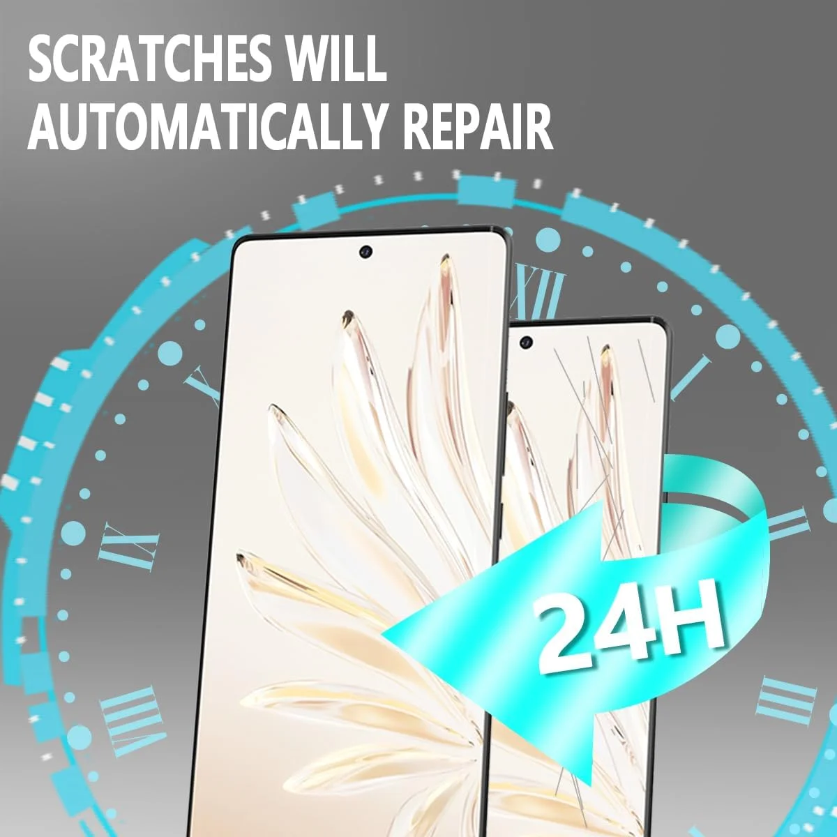 محافظ صفحه نمایش TPU Phlleyaa برای گوشی Honor 70، 2 عدد فیلم TPU و 2 عدد محافظ شیشه ای دوربین، نصب آسان، ضد خش و بدون حباب، شیشه حرارت دیده برای Honor 70