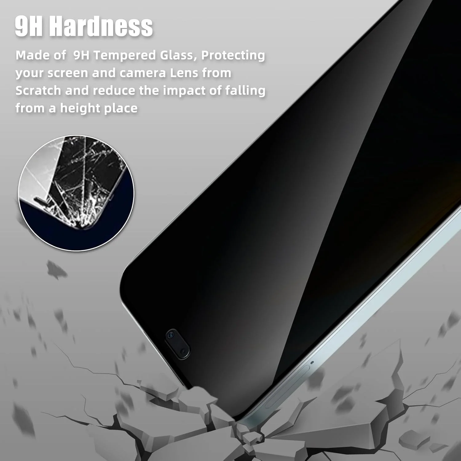 محافظ صفحه نمایش حریم خصوصی MokaZii برای گوشی Honor 200 Lite 5G، [2+2 تکه] محافظ صفحه نمایش دوربین + محافظ صفحه نمایش حریم خصوصی، محافظ صفحه نمایش شیشه ای حرارت دیده 9H ضد خش و ضد جاسوسی برای گوشی Honor 200 Lite 5G