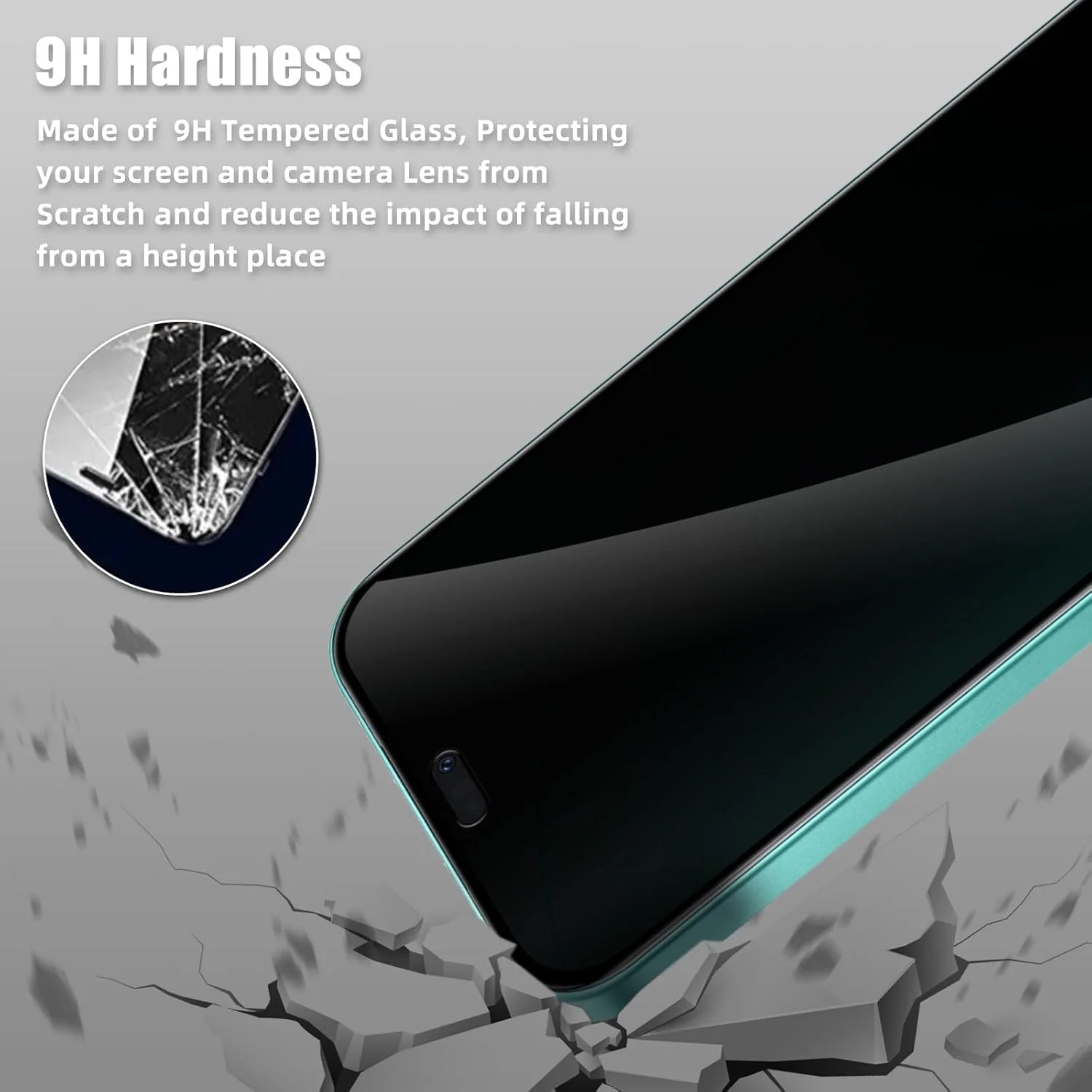 محافظ صفحه نمایش حریم خصوصی MokaZii برای Honor 400 Lite 5G، [2+2 تکه] محافظ صفحه دوربین + محافظ صفحه نمایش حریم خصوصی، محافظ صفحه نمایش شیشه ای سخت شده ضد خش 9H برای Honor 400 Lite 5G