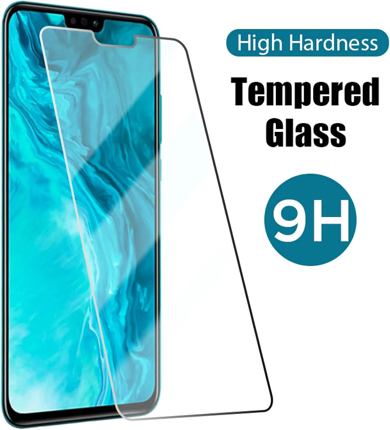 محافظ صفحه نمایش شیشه ای حرارت دیده Woowin بسته 3 عددی، مناسب برای گوشی های آنر 10X Lite 10 Lite 10 20 Pro 20 9 Lite 9 8X 9X 8S 8 9S 8 Lite 8 Pro و آنر 9X