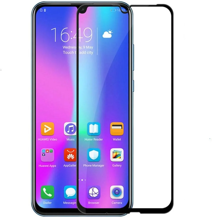 محافظ صفحه نمایش تمام صفحه 9D MIBQM، بسته 3 عددی، شیشه حرارت دیده برای گوشی های Huawei Honor 7 8 9 10 Lite، فیلم محافظ برای Honor 8A 8X 9i 9N 10i 8X MAX و Honor 8 Lite