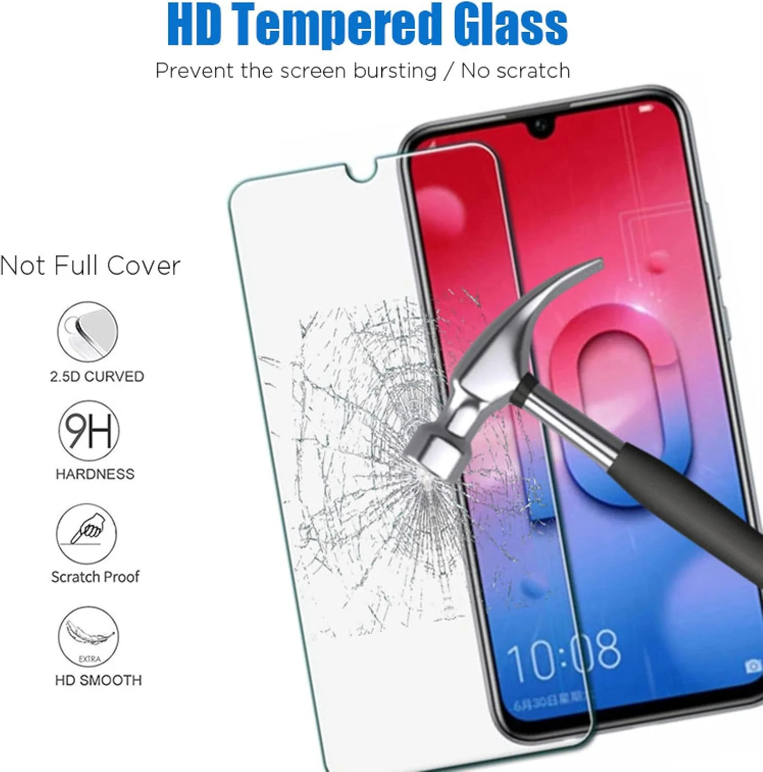 محافظ صفحه نمایش شیشه ای حرارت دیده Woowin بسته 3 عددی، مناسب برای گوشی های آنر 10 لایت 9X 8X 7X 6X 20 پرو 20 9C 8C 6C پرو 6C 9A 8A پرو 8A 7A 6A پرو، برای آنر 20 پرو