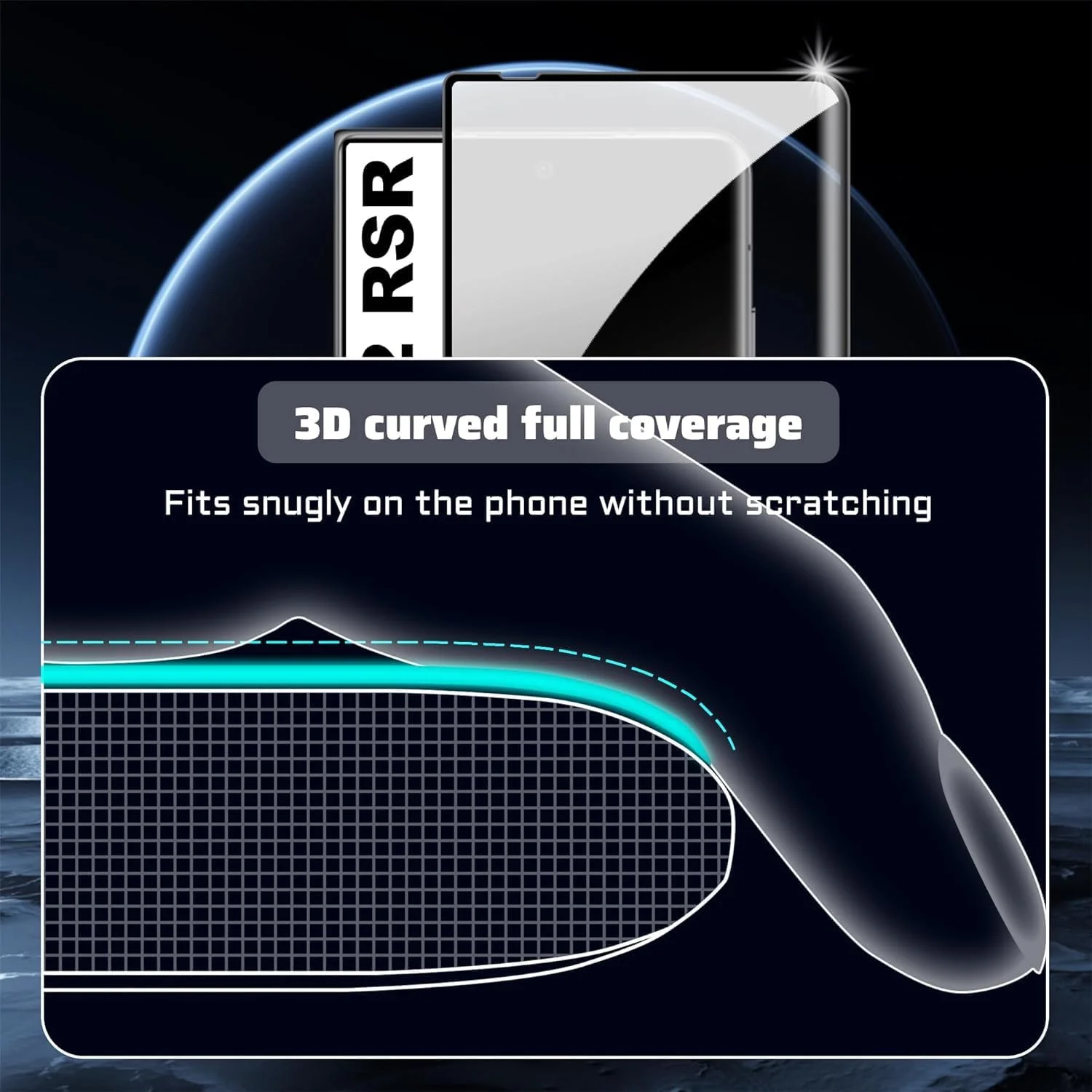 محافظ صفحه نمایش شیشه ای حرارت دیده Gruattreay سازگار با Honor Magic V2 RSR، [بسته 2+2] محافظ لنز دوربین شیشه ای حرارت دیده و محافظ صفحه نمایش ضد خش HD با سختی 9H