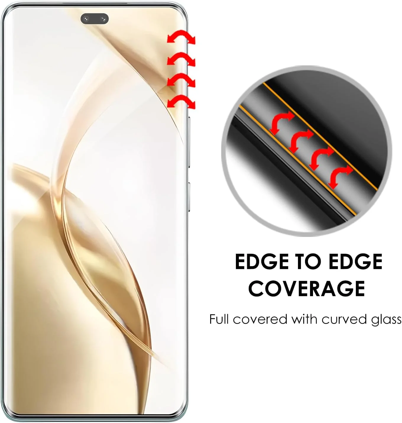 محافظ صفحه نمایش Akcoo برای گوشی Honor 200 Pro، شیشه حرارت دیده UV - بسته 3 عددی، پوشش کامل لبه به لبه، مقاوم در برابر خراشیدگی 9H، لمس حساس